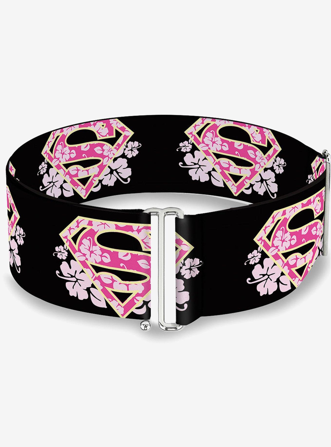 DC Comics Super Shield Hibiscus Design Cinch Belt, , hi-res