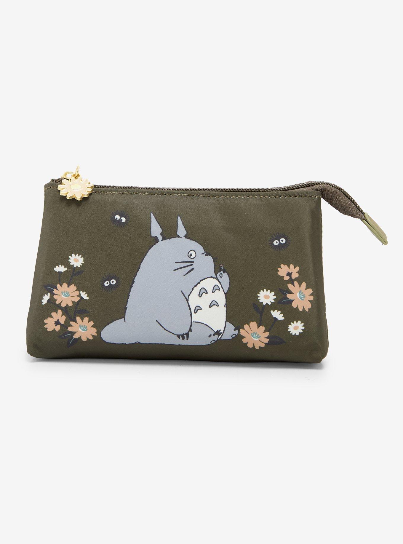 Studio Ghibli® My Neighbor Totoro Olive Green Floral Cosmetic Bag - BoxLunch Exclusive