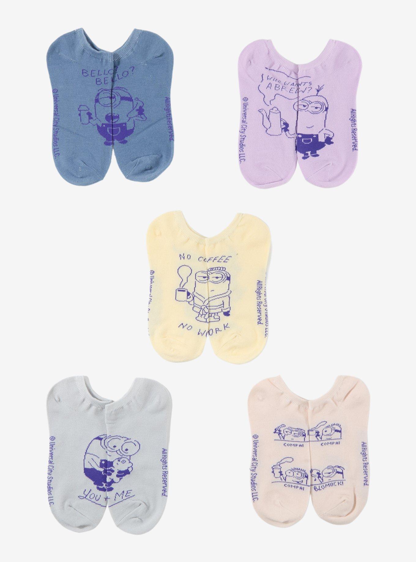 Minions Coffee Ankle Sock Set, , hi-res