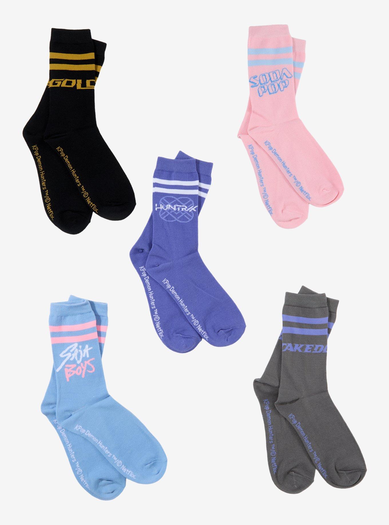 KPop Demon Hunters HUNTR/X & Saja Boys Crew Sock Set, , hi-res