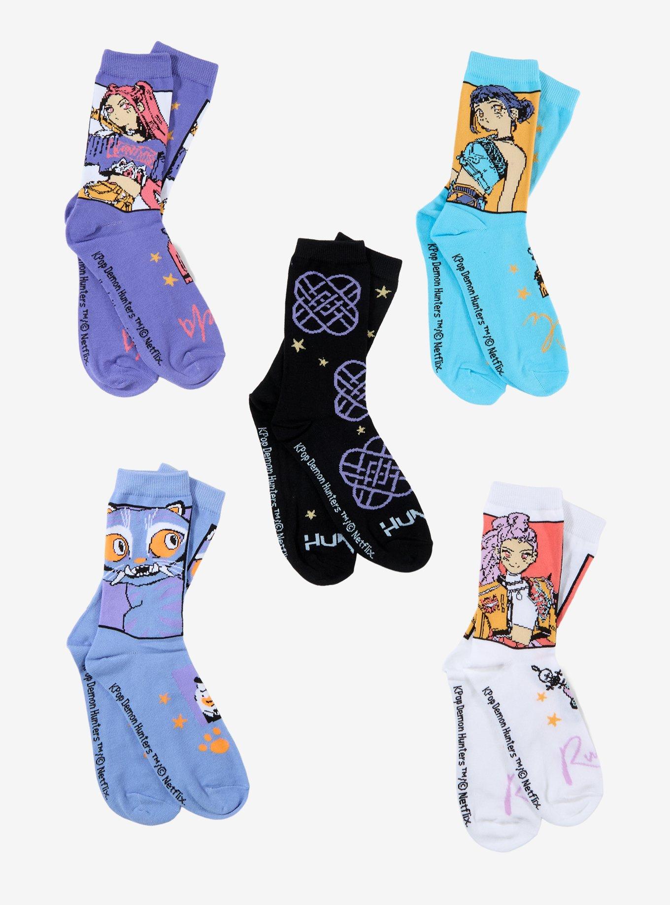 KPop Demon Hunters Character Crew Sock Set, , hi-res