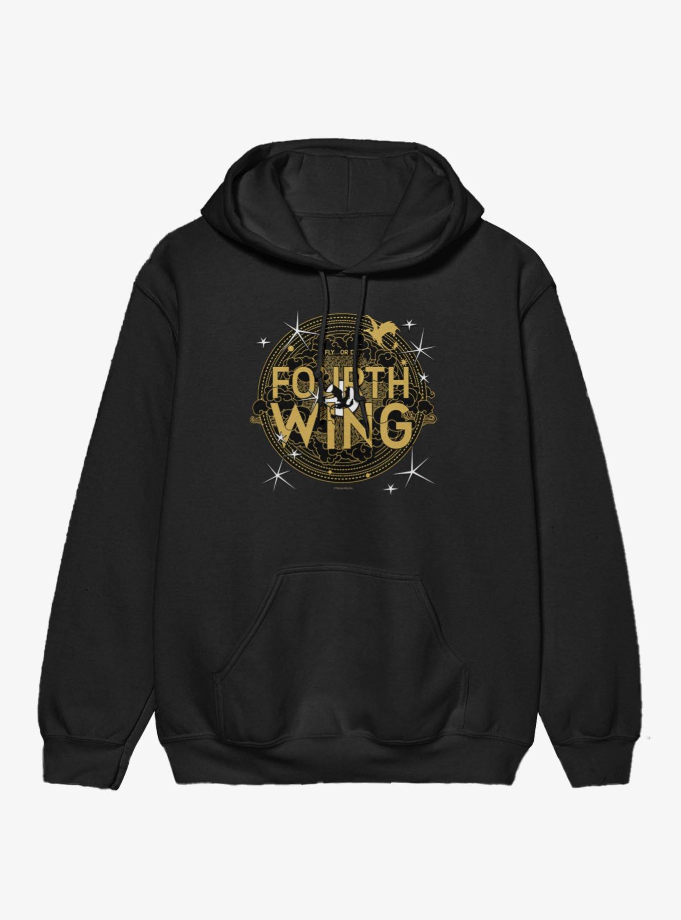 The Empyrean Fourth Wing Black Crest Hoodie, , hi-res