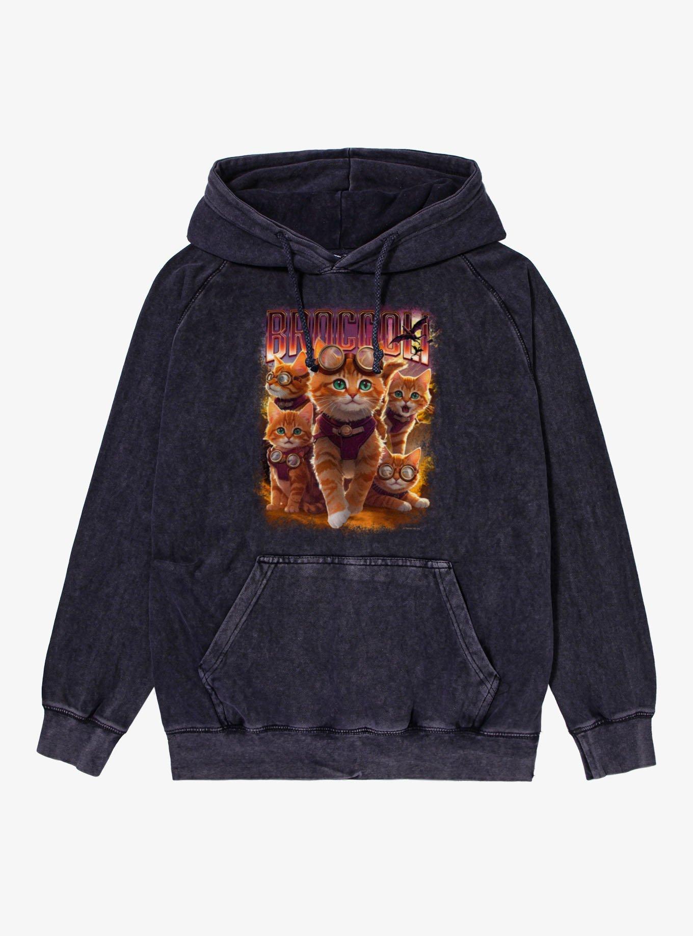 The Empyrean Fourth Wing Broccoli Happy Collage Mineral Wash Hoodie