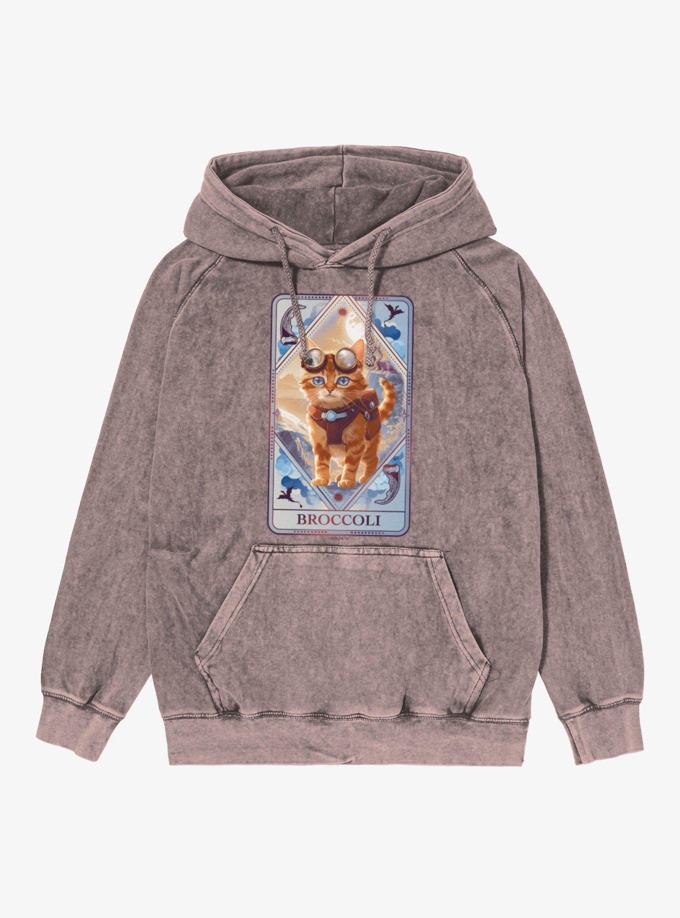 The Empyrean Fourth Wing Broccoli Tarot Card Mineral Wash Hoodie