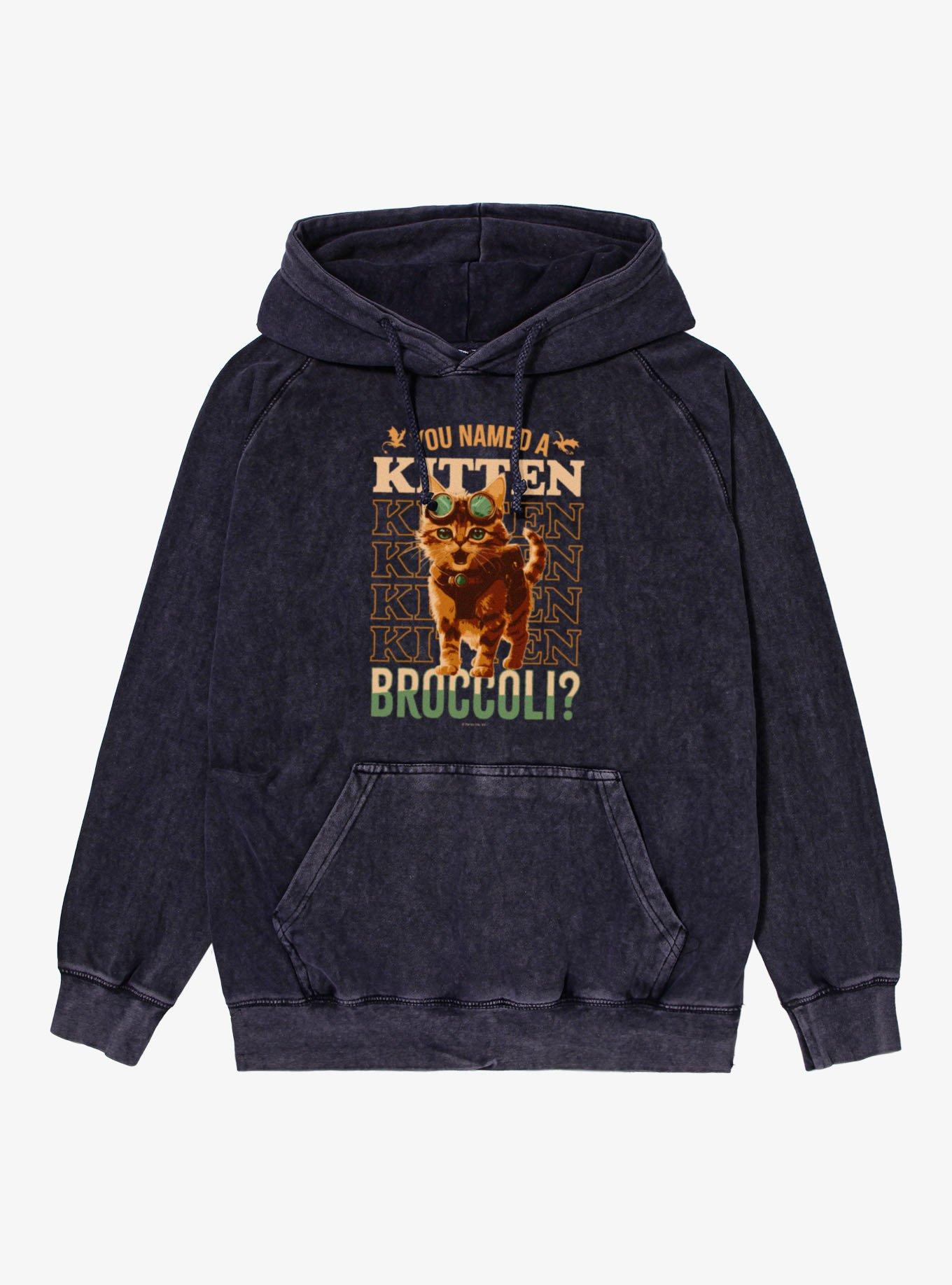 The Empyrean Fourth Wing Name A Kitten Broccoli Mineral Wash Hoodie, , hi-res