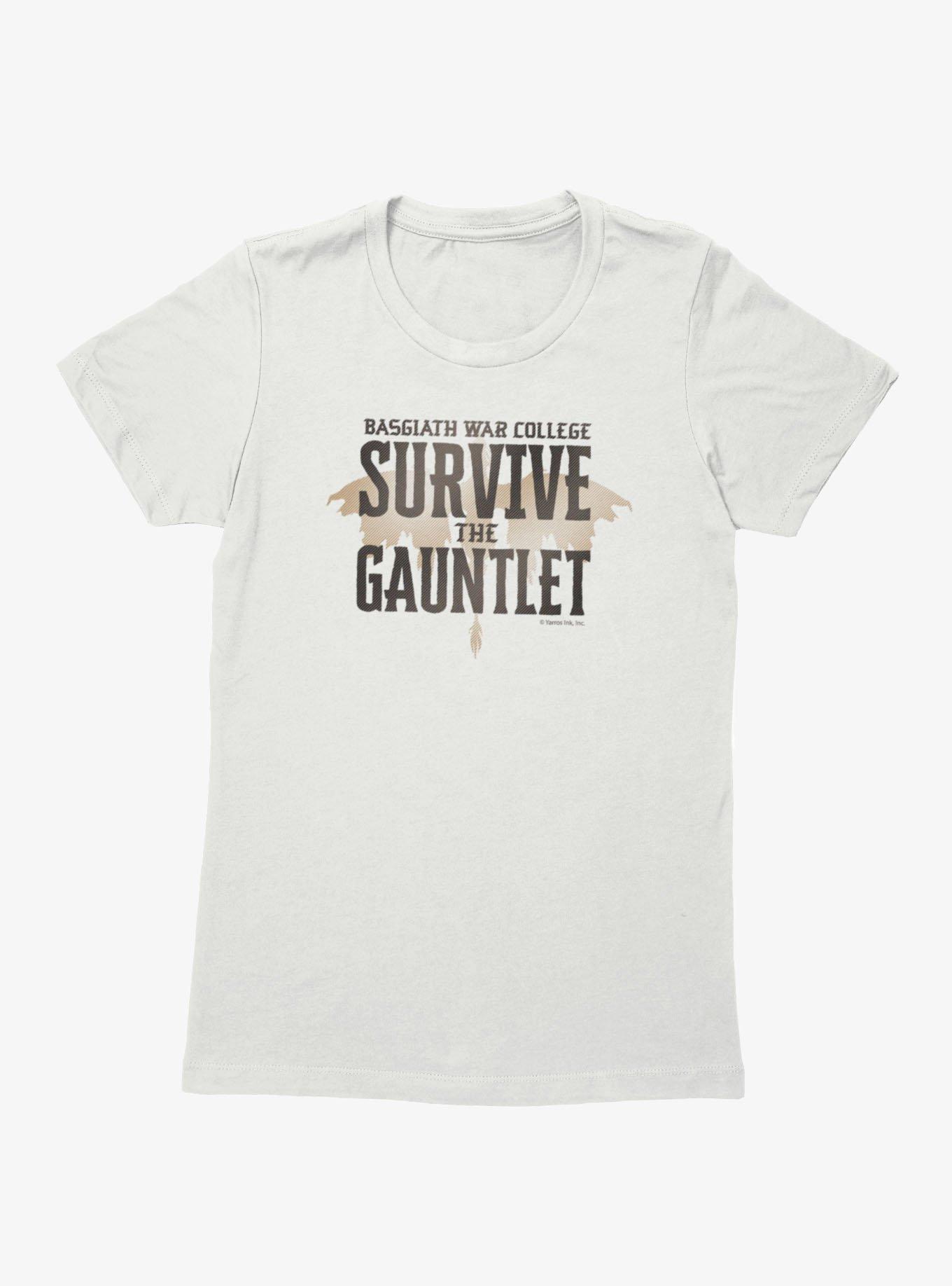 The Empyrean Fourth Wing Basgiath Survive Gauntlet Womens T-Shirt