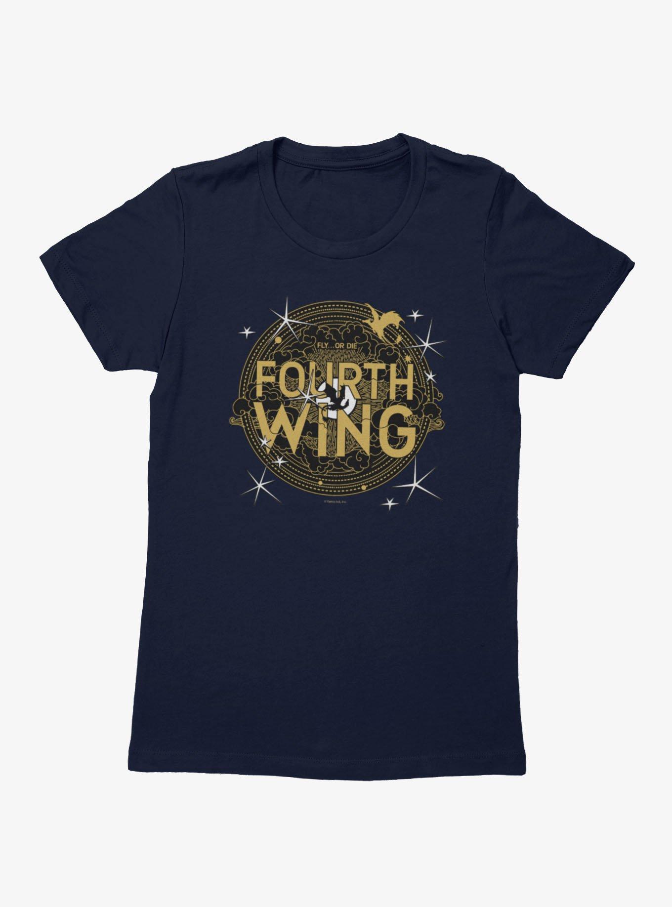 The Empyrean Fourth Wing Black Crest Womens T-Shirt