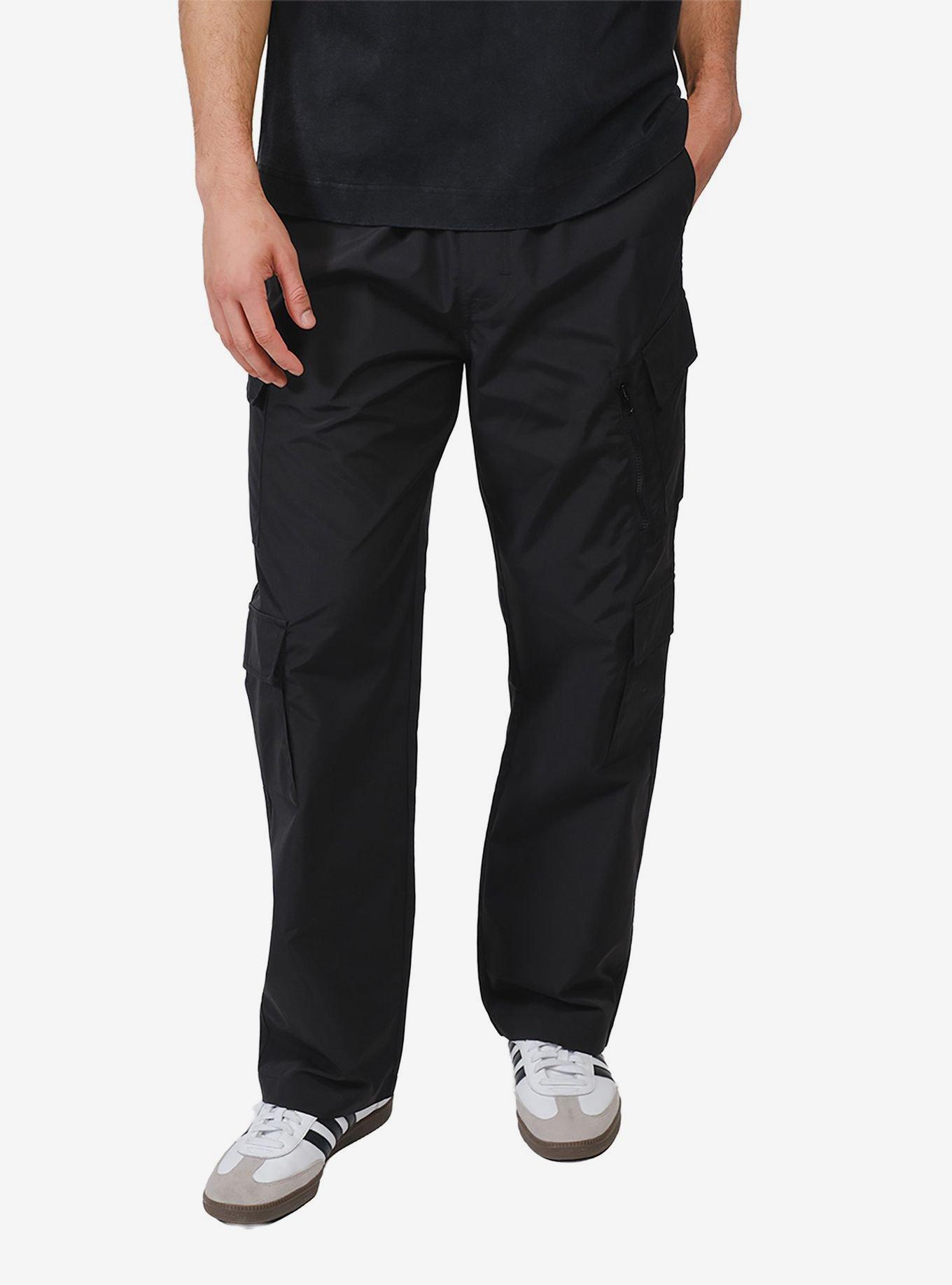 Stretch Nylon Diagonal Pocket Pant Black, , hi-res
