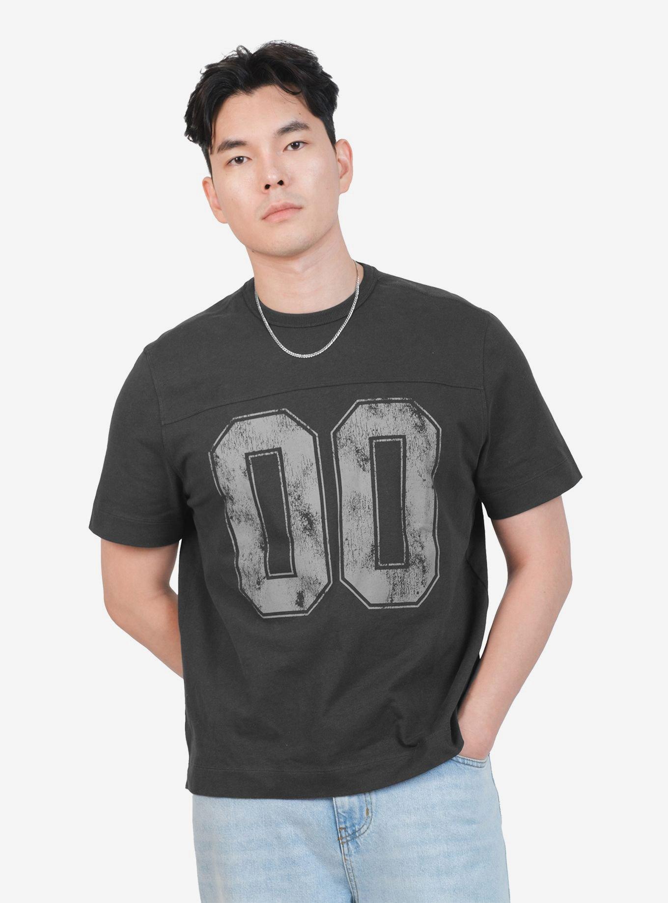 Boxy 00 Football Tee Washed Black, , hi-res