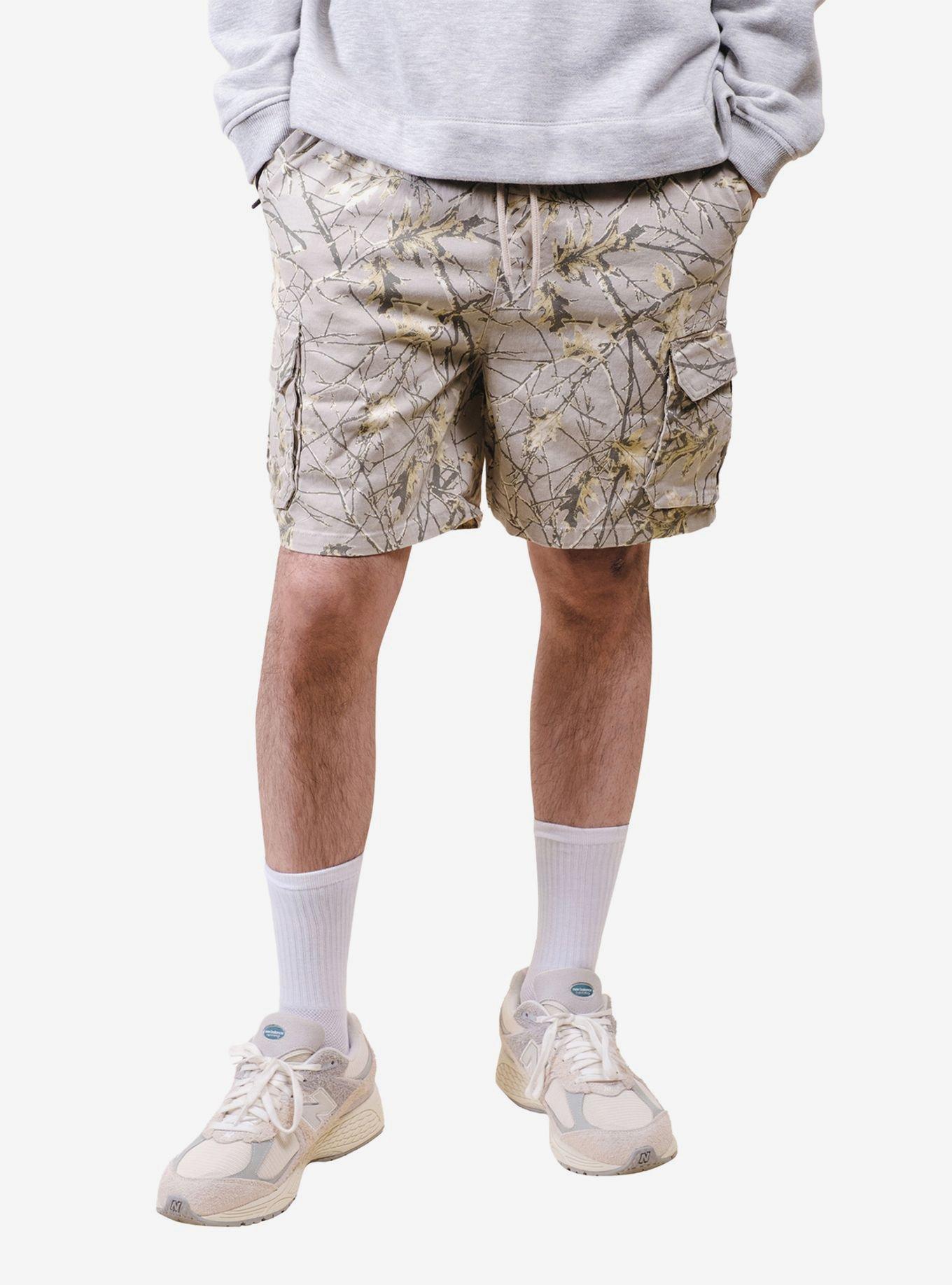 Washed Twill Cargo Short Sand Tree Camo, , hi-res