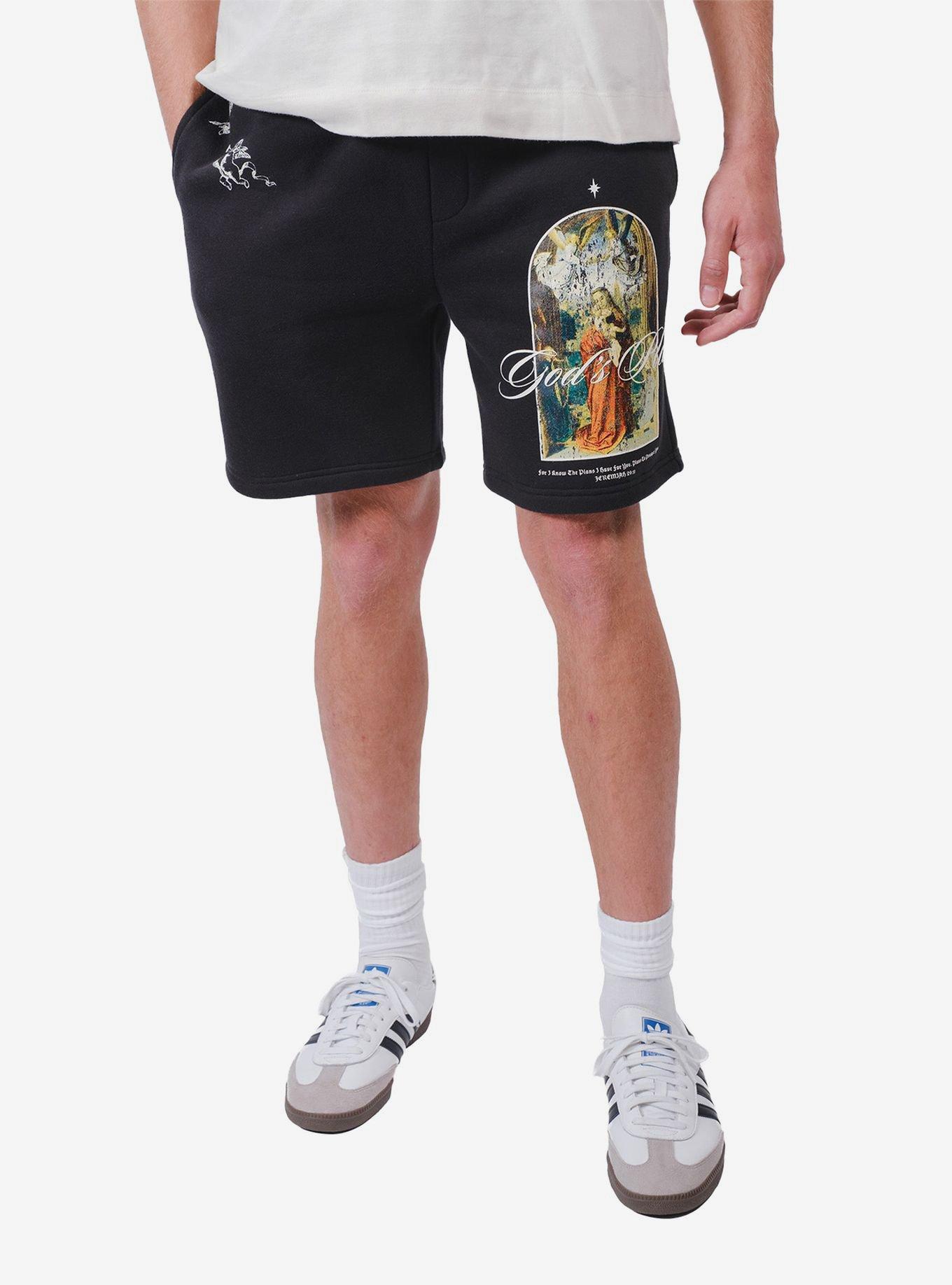 Heavy Weight Gods Plan Fleece Short Black, , hi-res