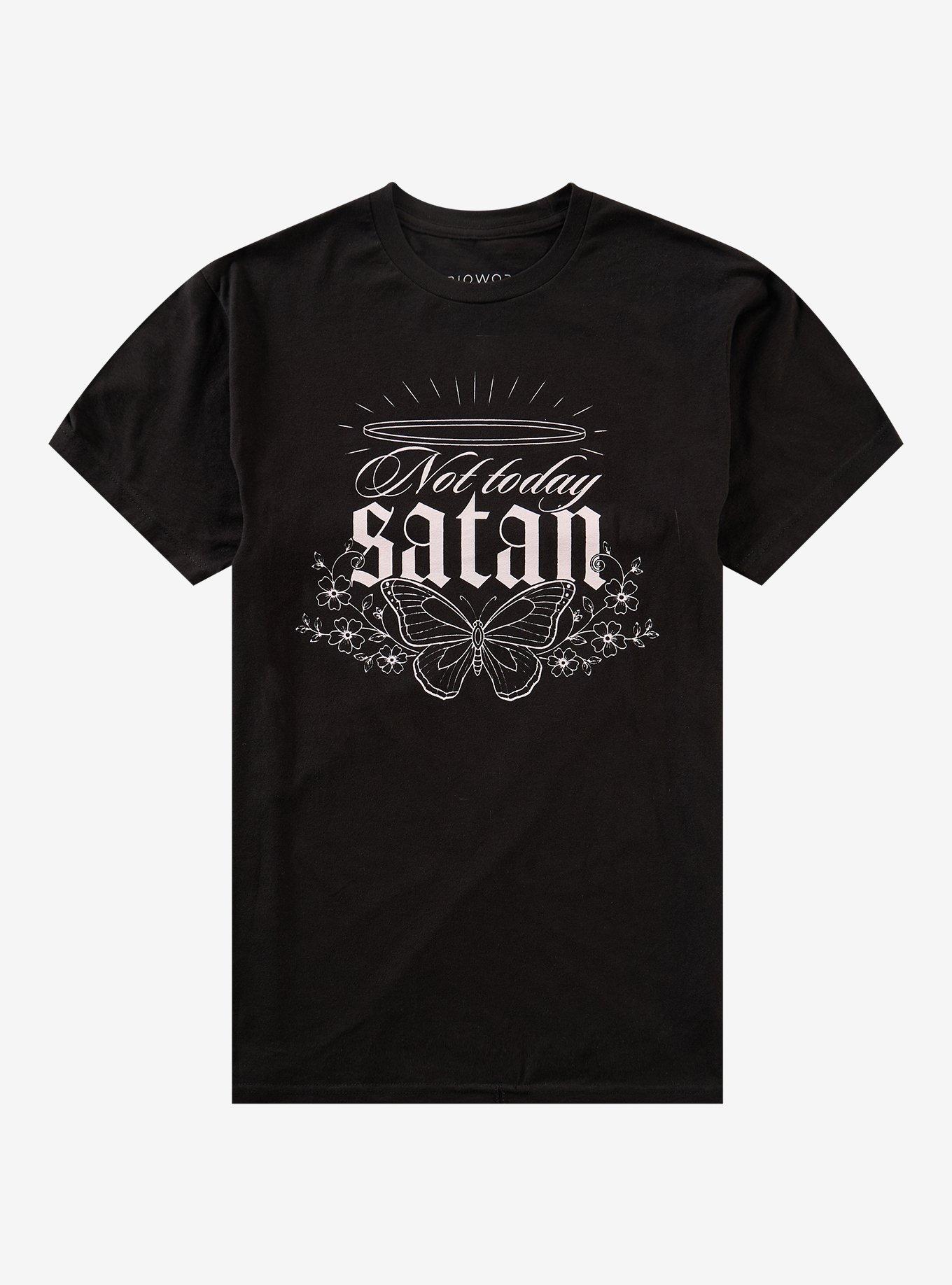 Not Today Satan Butterfly T-Shirt, , hi-res