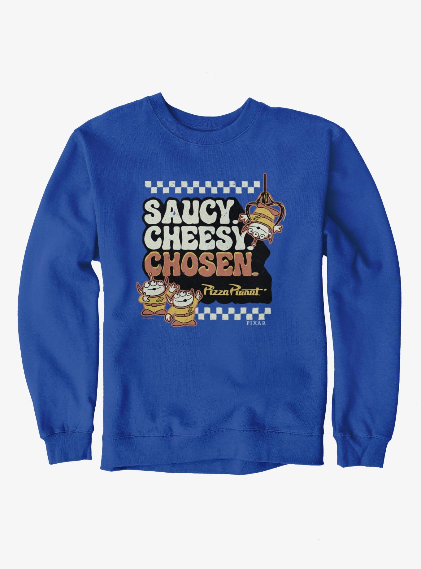Disney Pixar Toy Story Saucy Cheesy Chosen Pizza Planet Sweatshirt, , hi-res