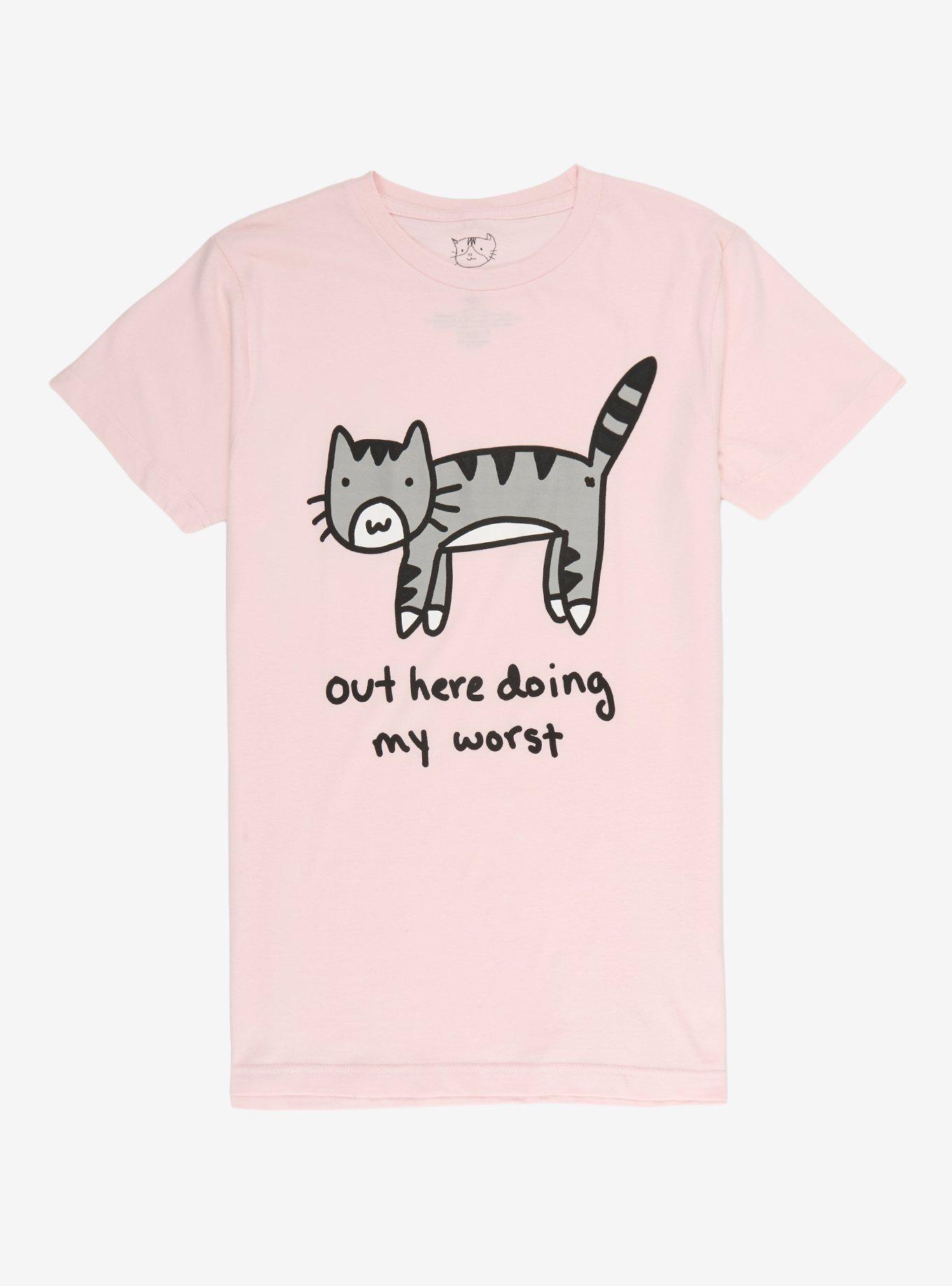 Cat Doing My Worst T-Shirt By Fautbarb