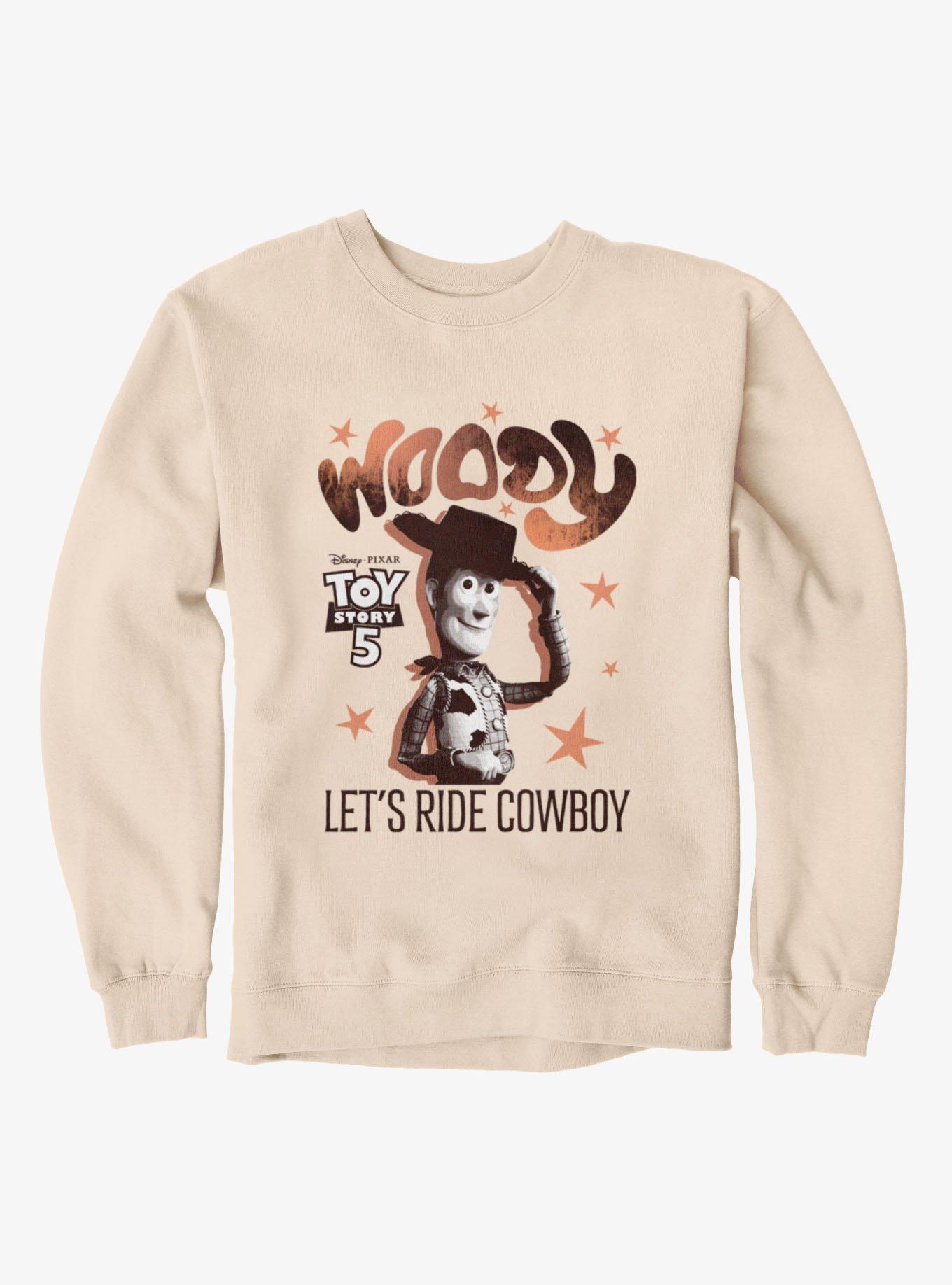 Disney Pixar Toy Story 5 Woody Lets Ride Cowboy Stars Sweatshirt, , hi-res