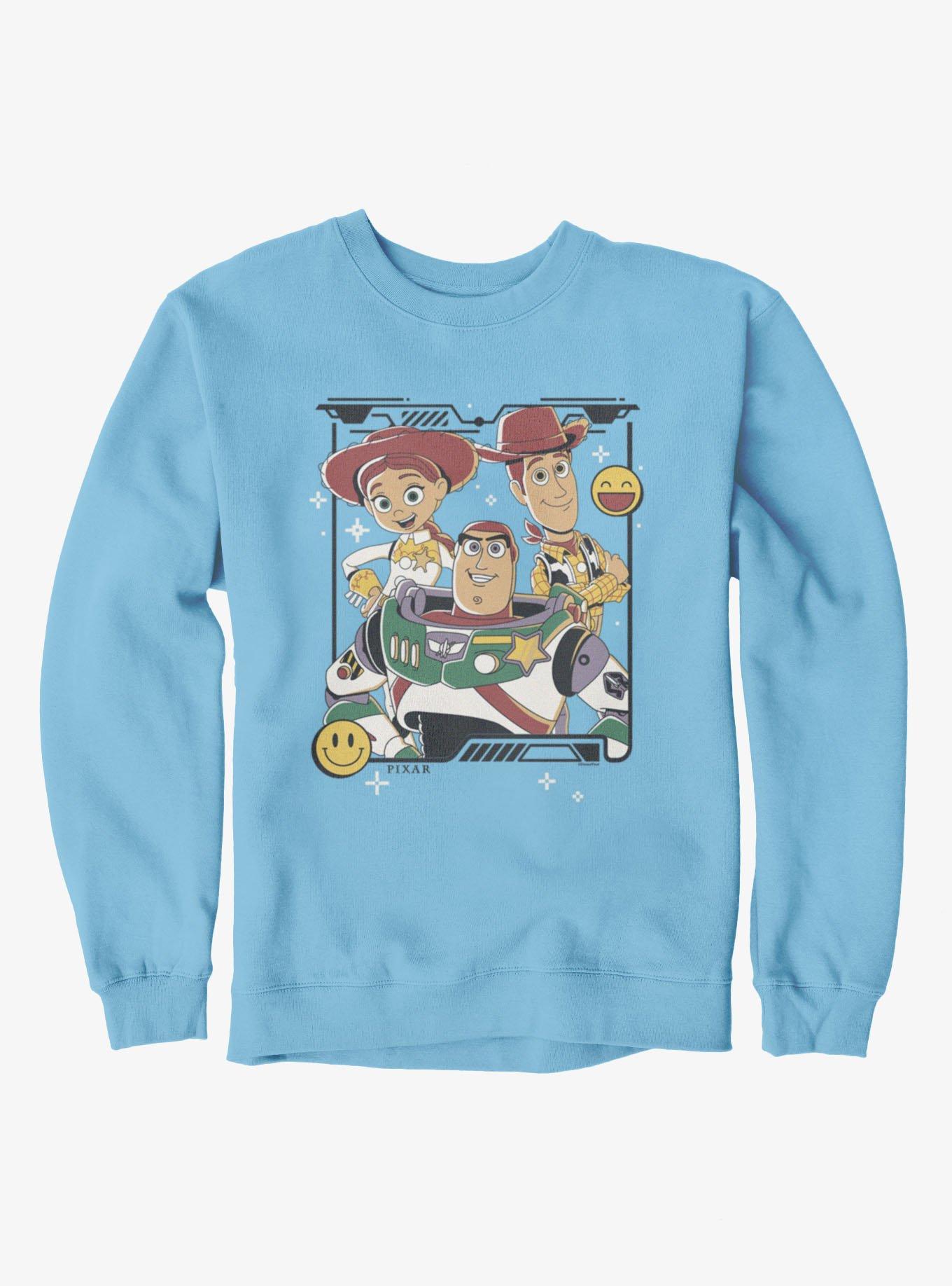 Disney Pixar Toy Story 5 Best Smile Emojis Buzz Woody Jessie Sweatshirt, , hi-res