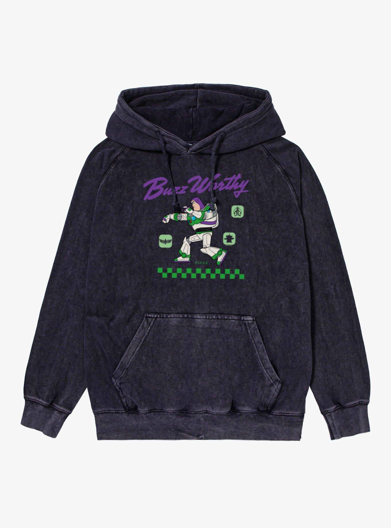 Disney Pixar Toy Story 5 Buzz Lightyear Buzz Worthy Laser Vintage Mineral Washed Hoodie Box Lunch Exclusive, , hi-res