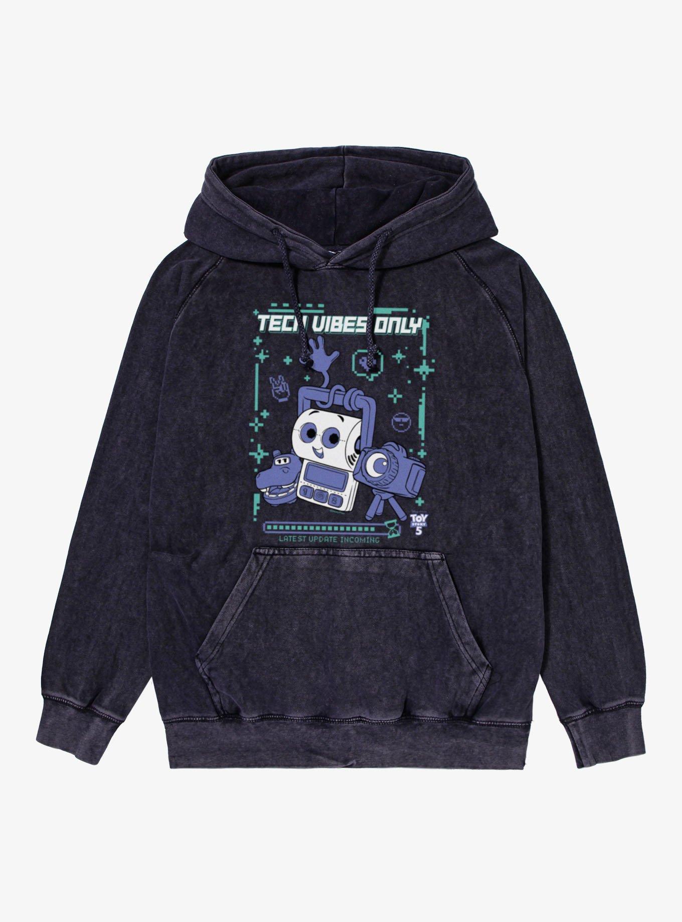Disney Pixar Toy Story 5 Tech Vibes Only Group Vintage Mineral Washed Hoodie, , hi-res