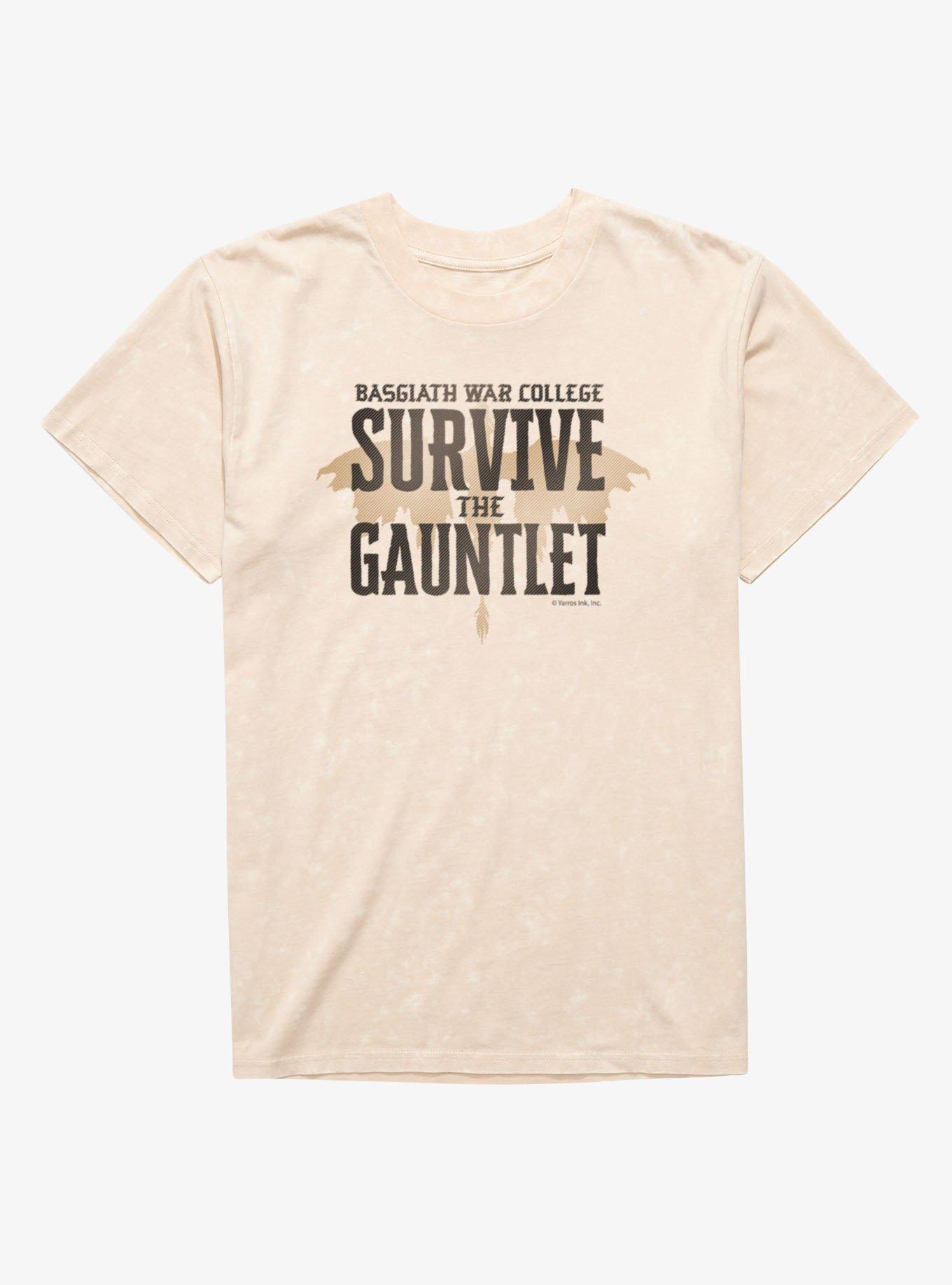 Fourth Wing Basgiath Survive Gauntlet Mineral Wash T-Shirt, , hi-res