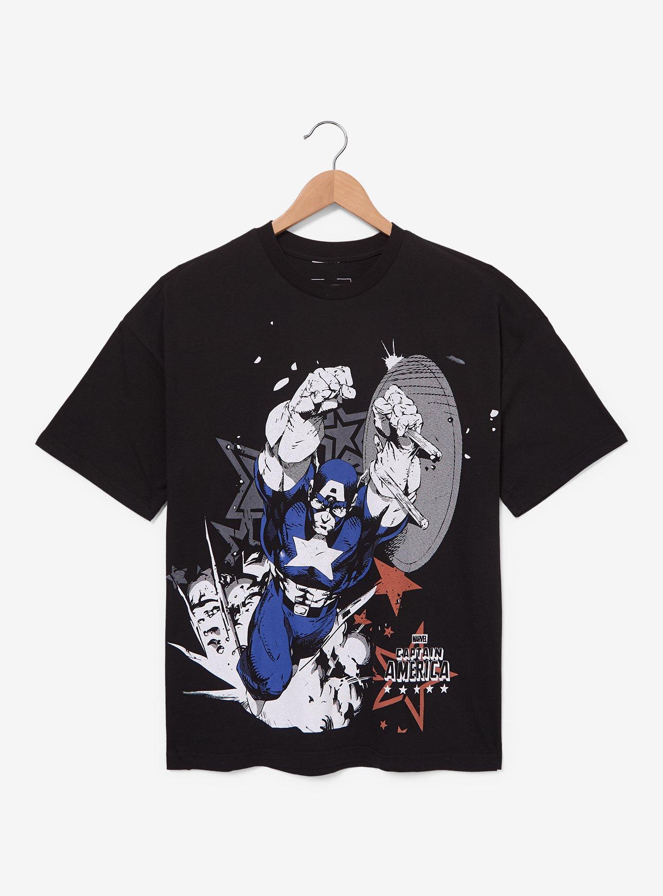 Marvel Captain America Tonal Portrait T-Shirt - BoxLunch Exclusive, , hi-res