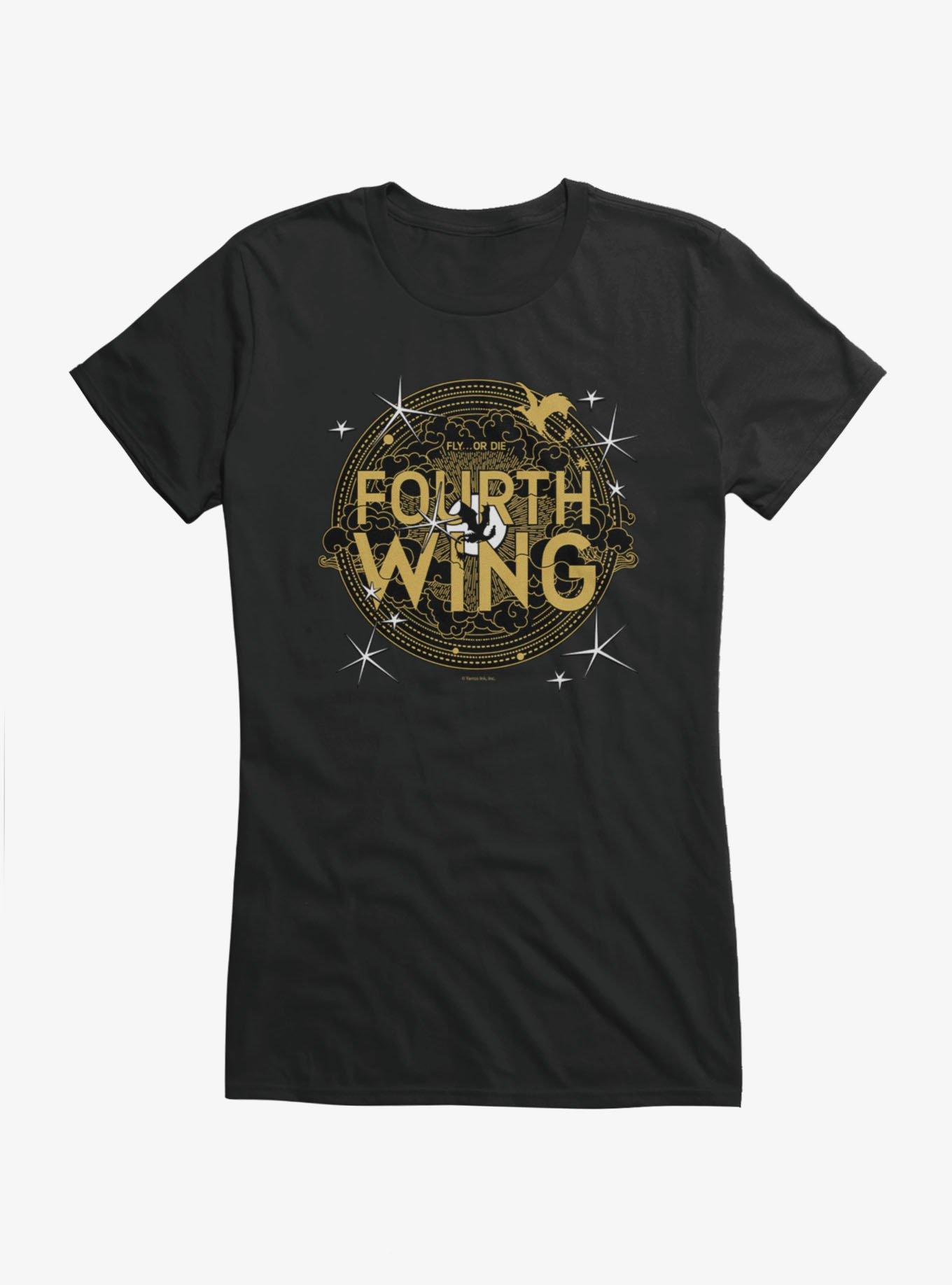 Fourth Wing Black Crest Girls T-Shirt, , hi-res