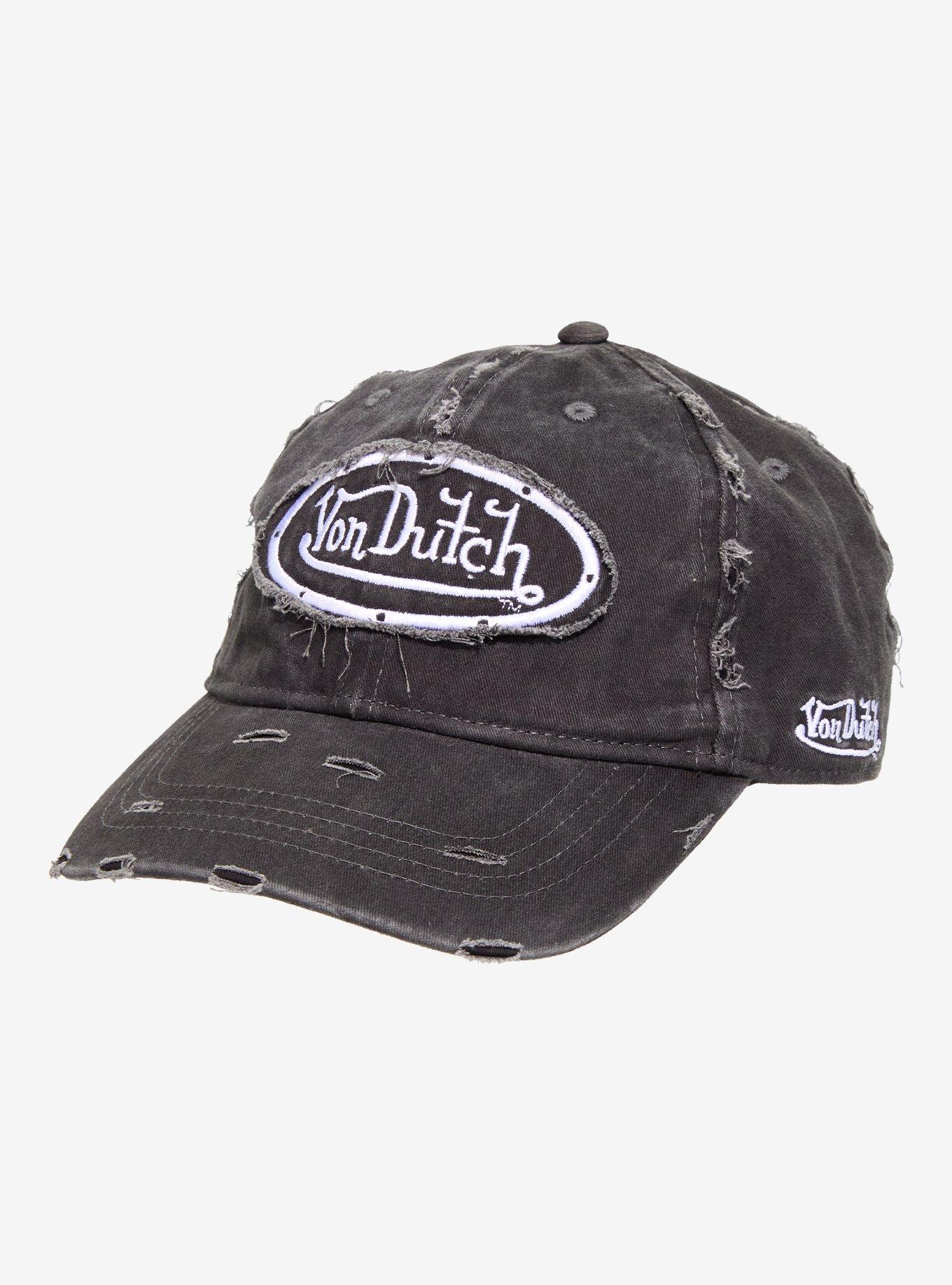 Von Dutch Distressed Mineral Wash Ball Cap, , hi-res