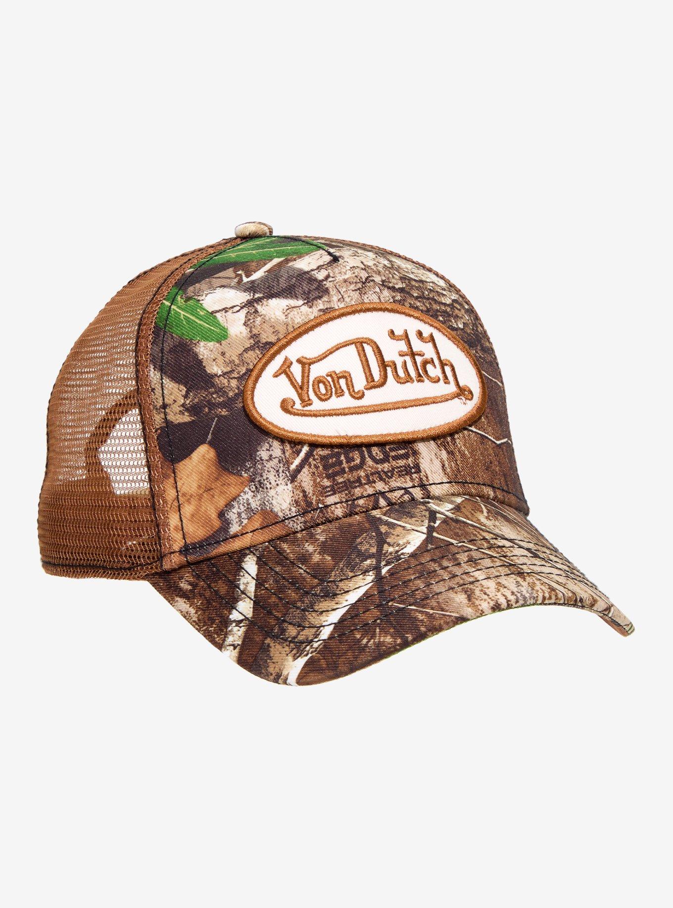 Von Dutch Camo Trucker Ball Cap, , hi-res