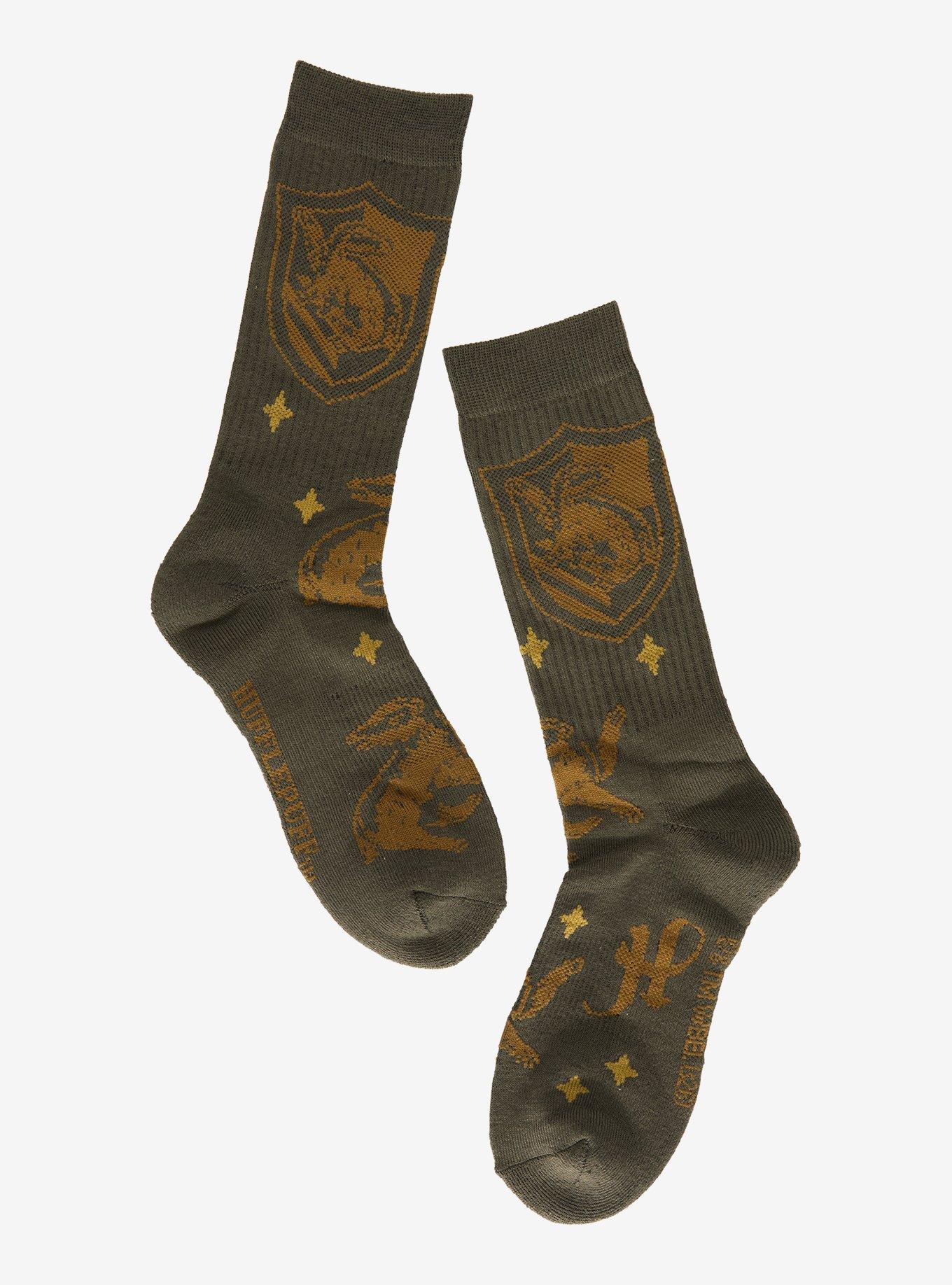 Harry Potter Hufflepuff Icons Crew Socks - BoxLunch Exclusive