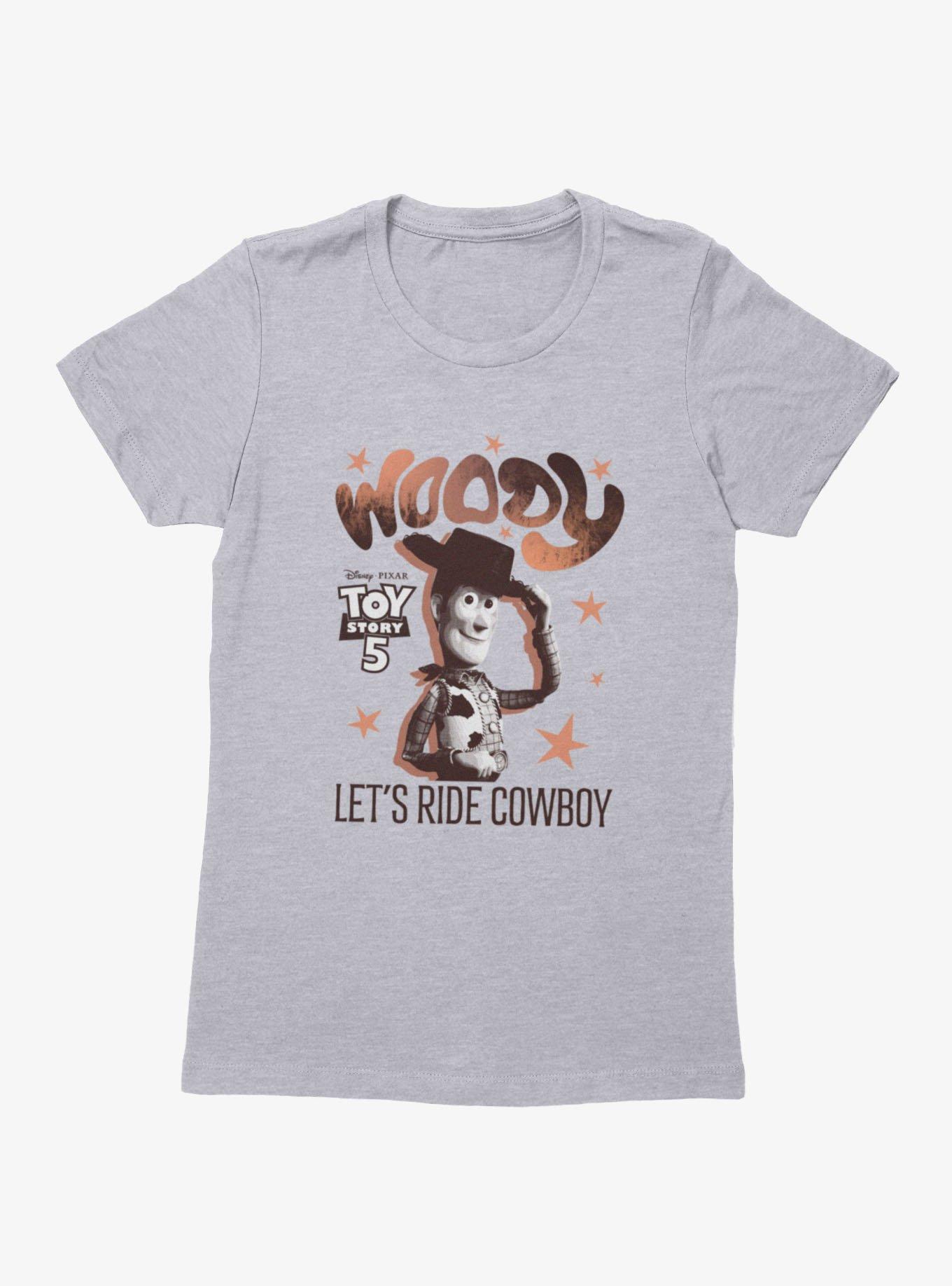 Disney Pixar Toy Story 5 Woody Lets Ride Cowboy Stars Womens T-Shirt, , hi-res
