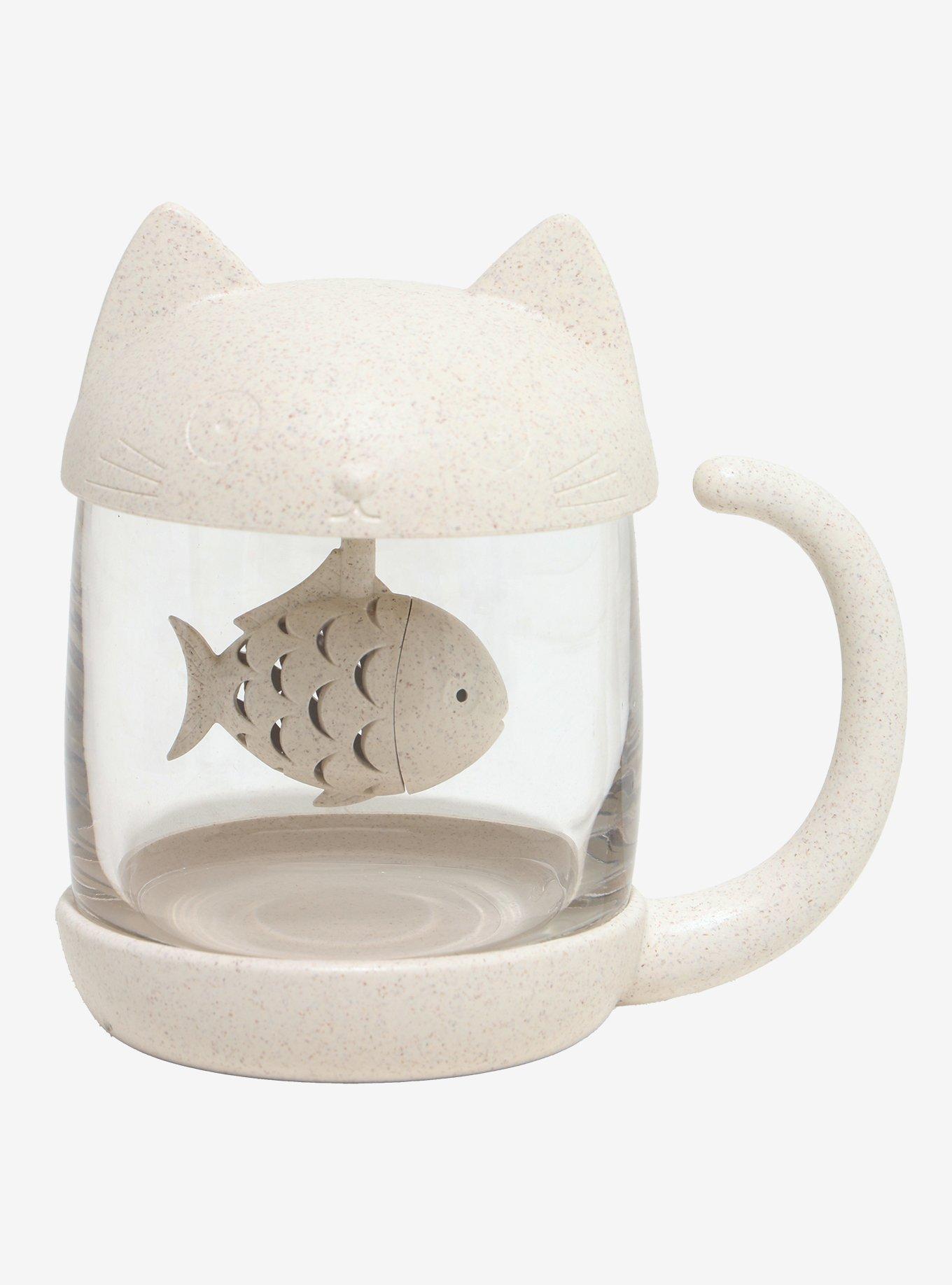 Cat & Fish Mug With Infuser, , hi-res