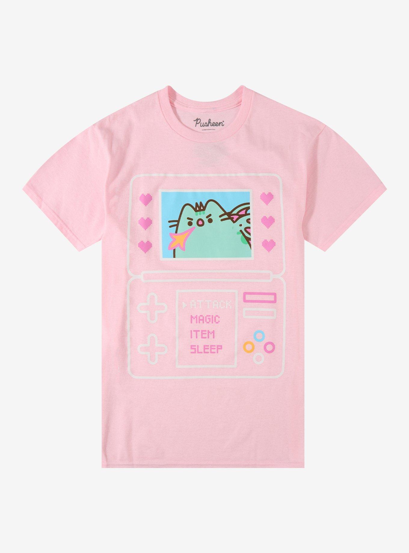 Pusheen Pink Video Game T-Shirt