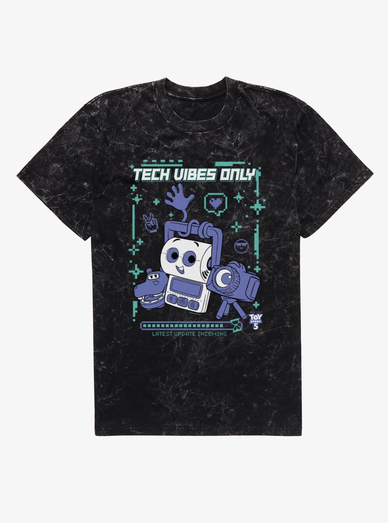 Disney Pixar Toy Story 5 Tech Vibes Only Group Mineral Wash T-Shirt, , hi-res
