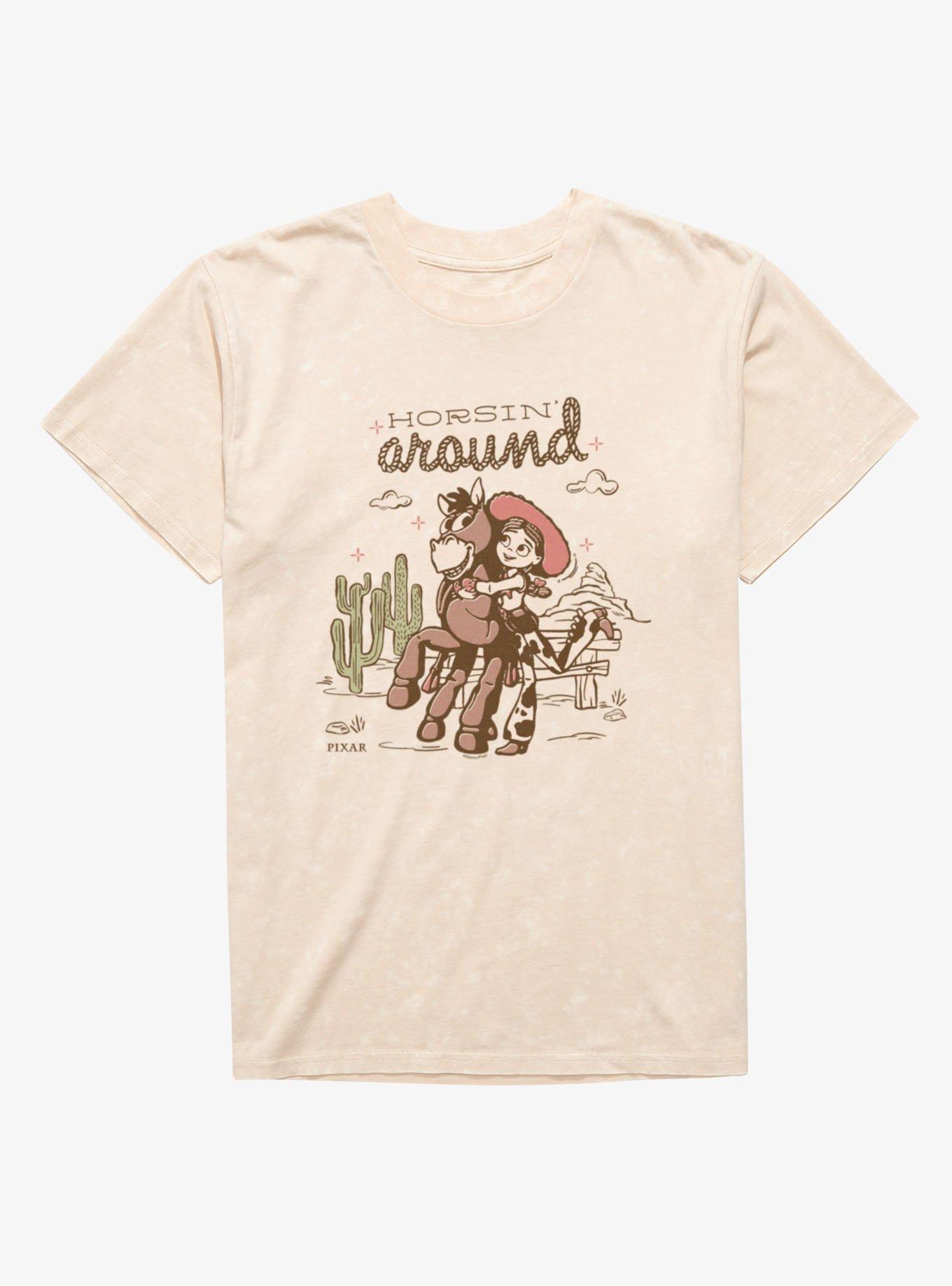 Disney Pixar Toy Story 5 Horsing Around Hug Jessie & Bullseye Mineral Wash T-Shirt, , hi-res
