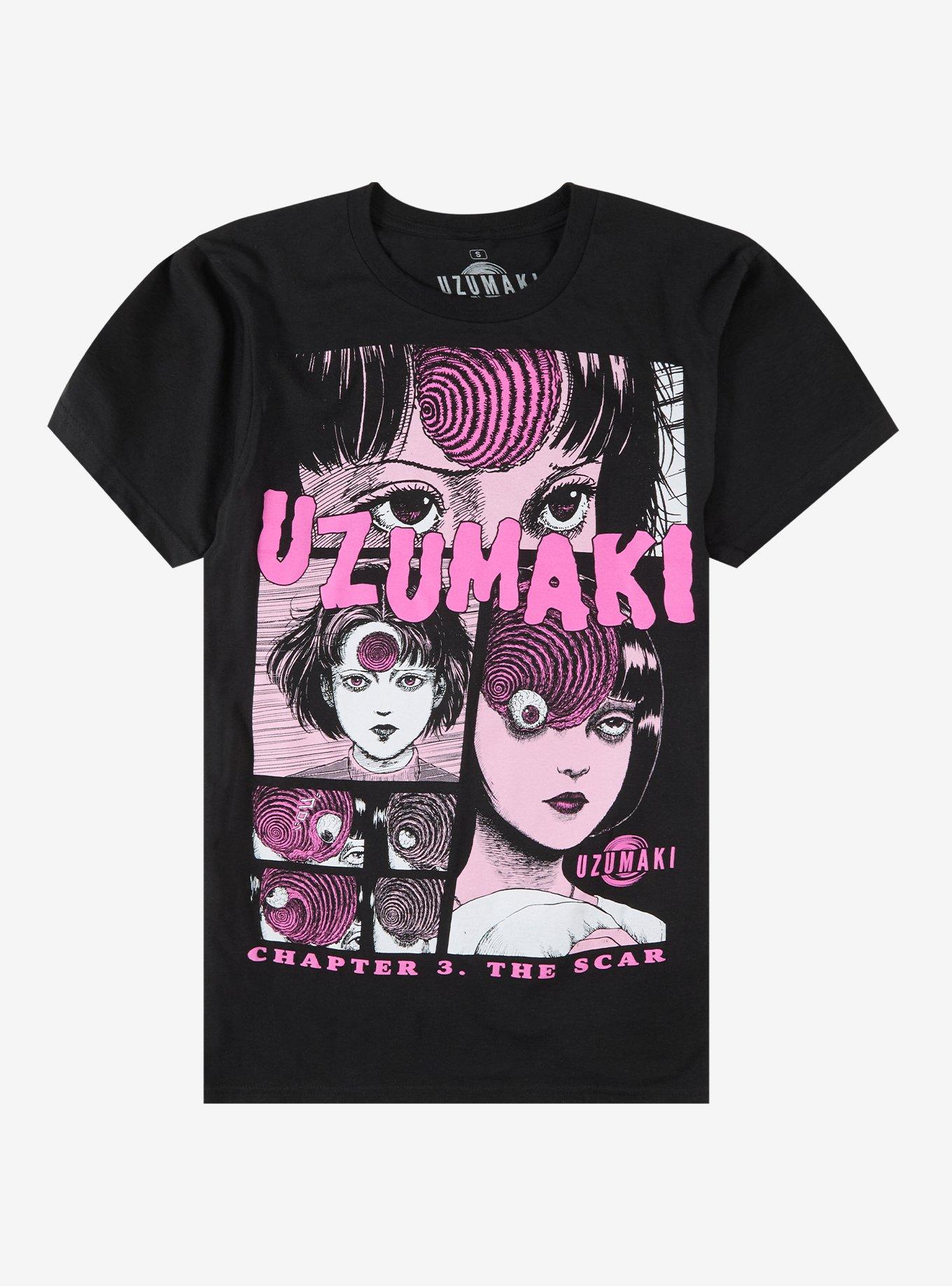 Junji Ito Uzumaki The Scar Pink Panels T-Shirt, , hi-res