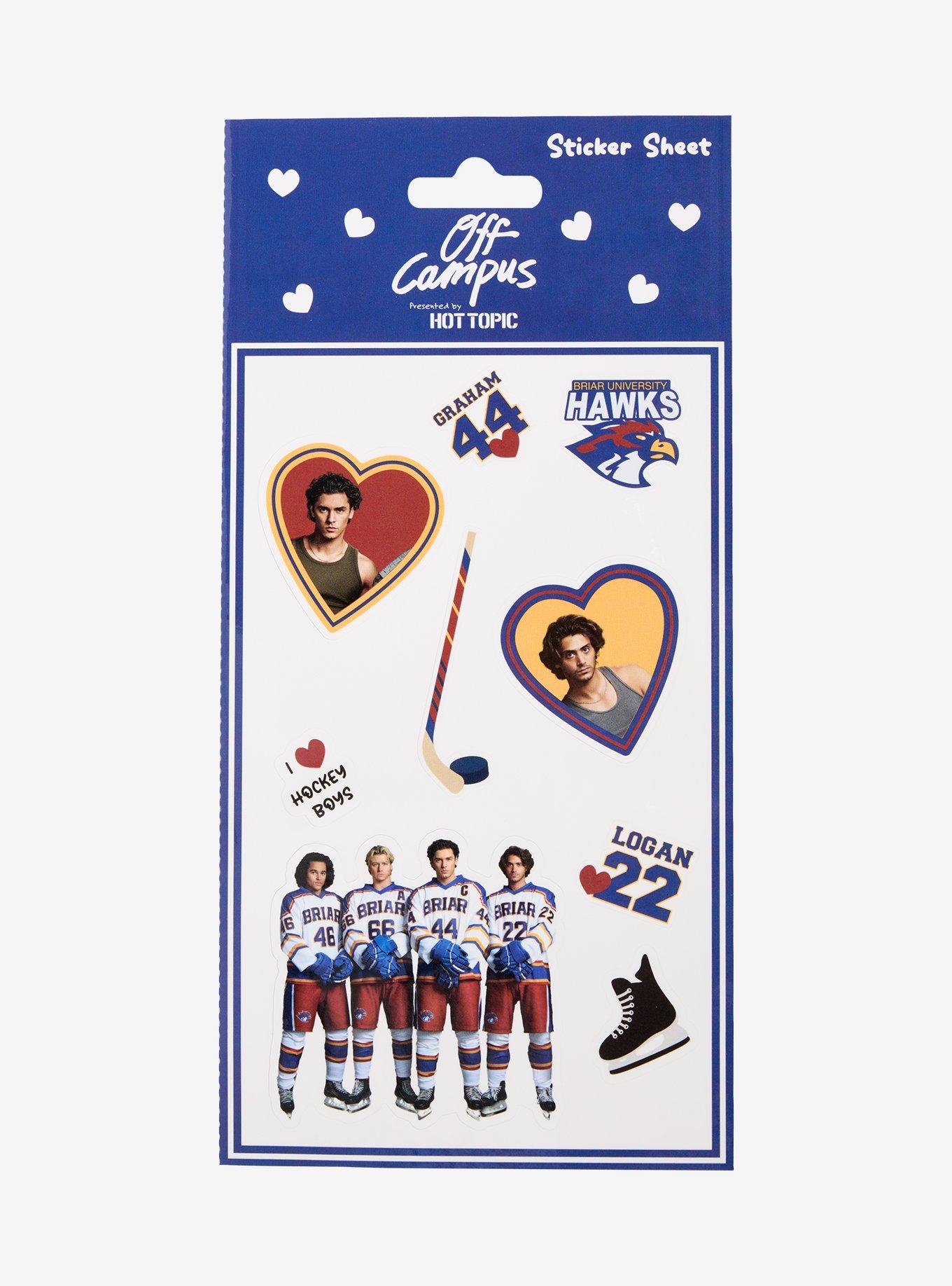 Off Campus Sticker Sheet Hot Topic Exclusive, , hi-res