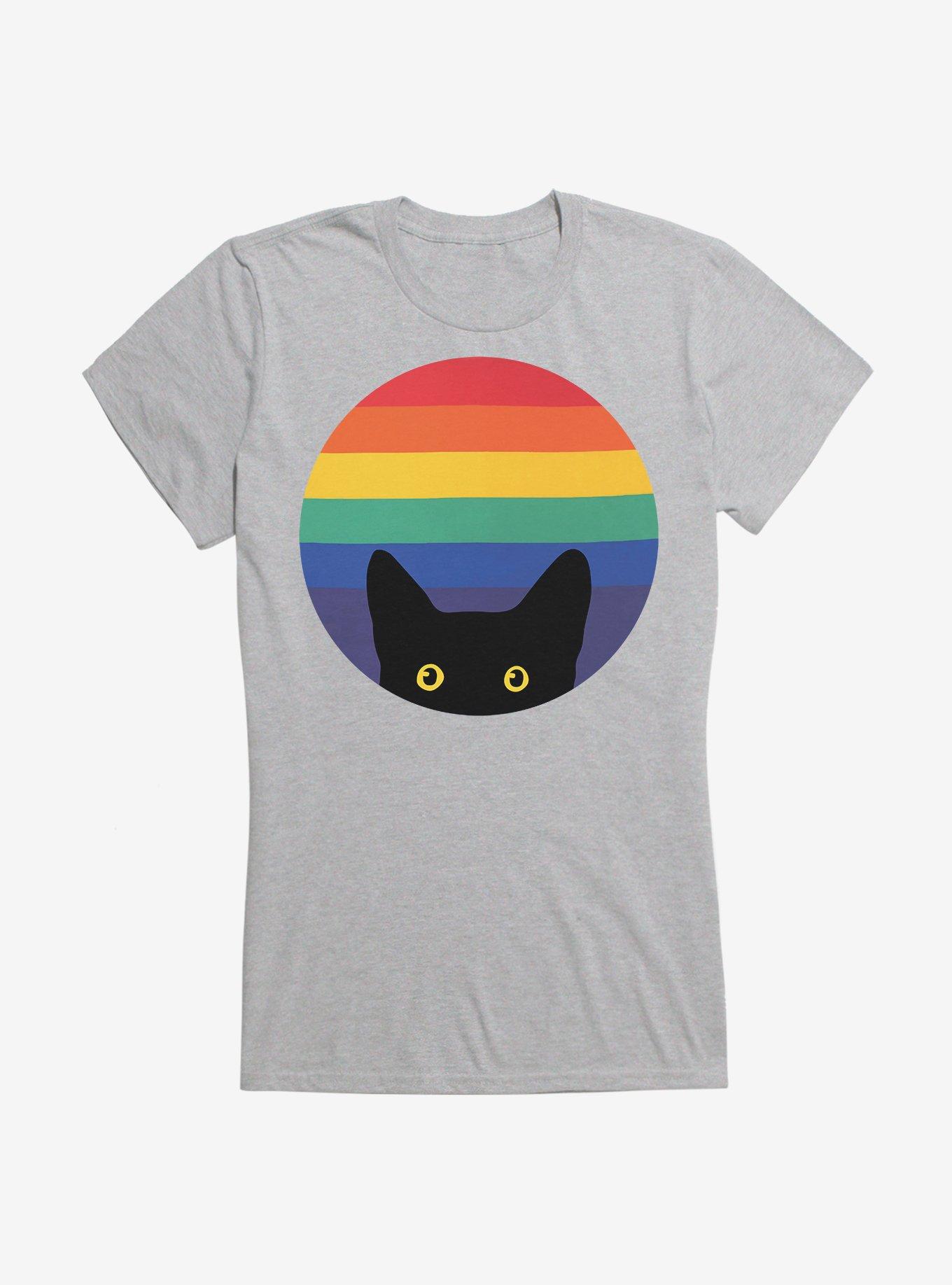 LGBTQ Peeking Cat Girls T-Shirt, , hi-res