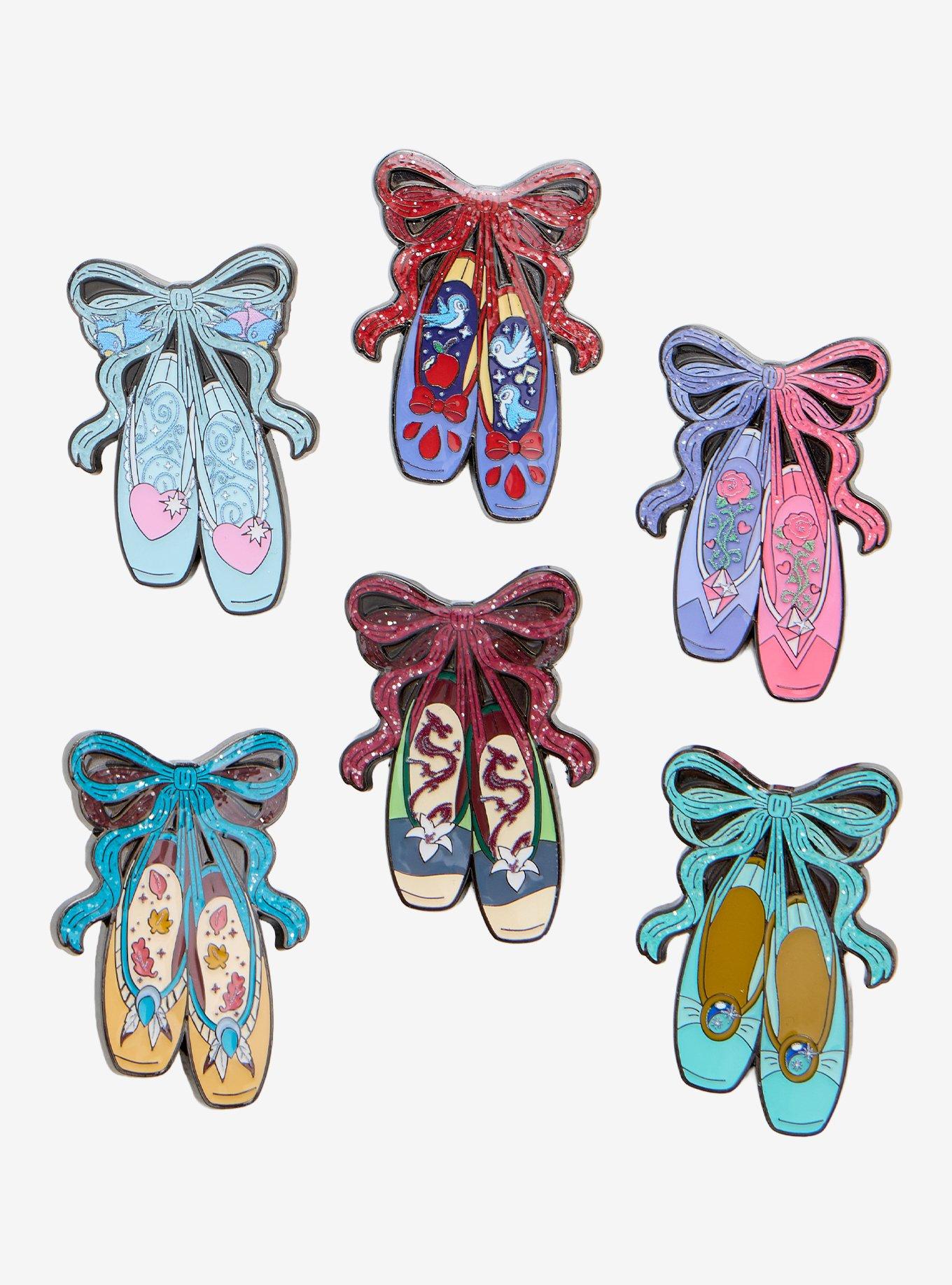 Loungefly Disney Princess Ballet Slippers Blind Box Glitter Enamel Pin - BoxLunch Exclusive