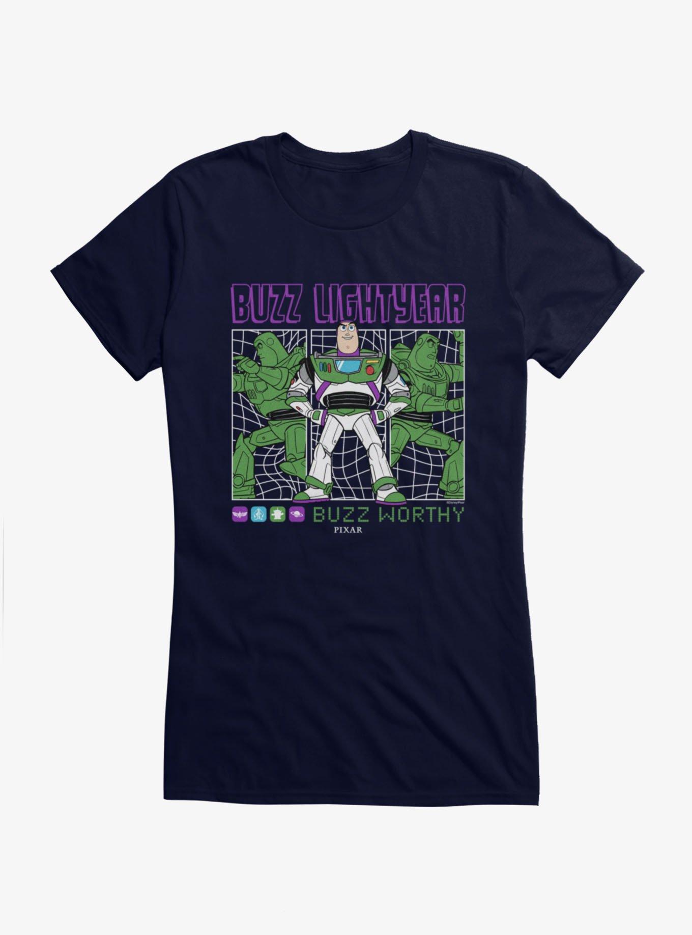 Disney Pixar Toy Story 5 Movie Buzz Lightyear Buzz Worthy Grid Girls T-Shirt , , hi-res