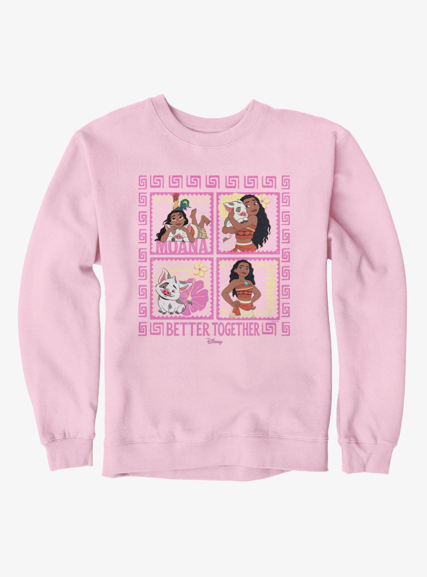 Disney Moana Better Together Squares Crew Sweatshirt, , hi-res