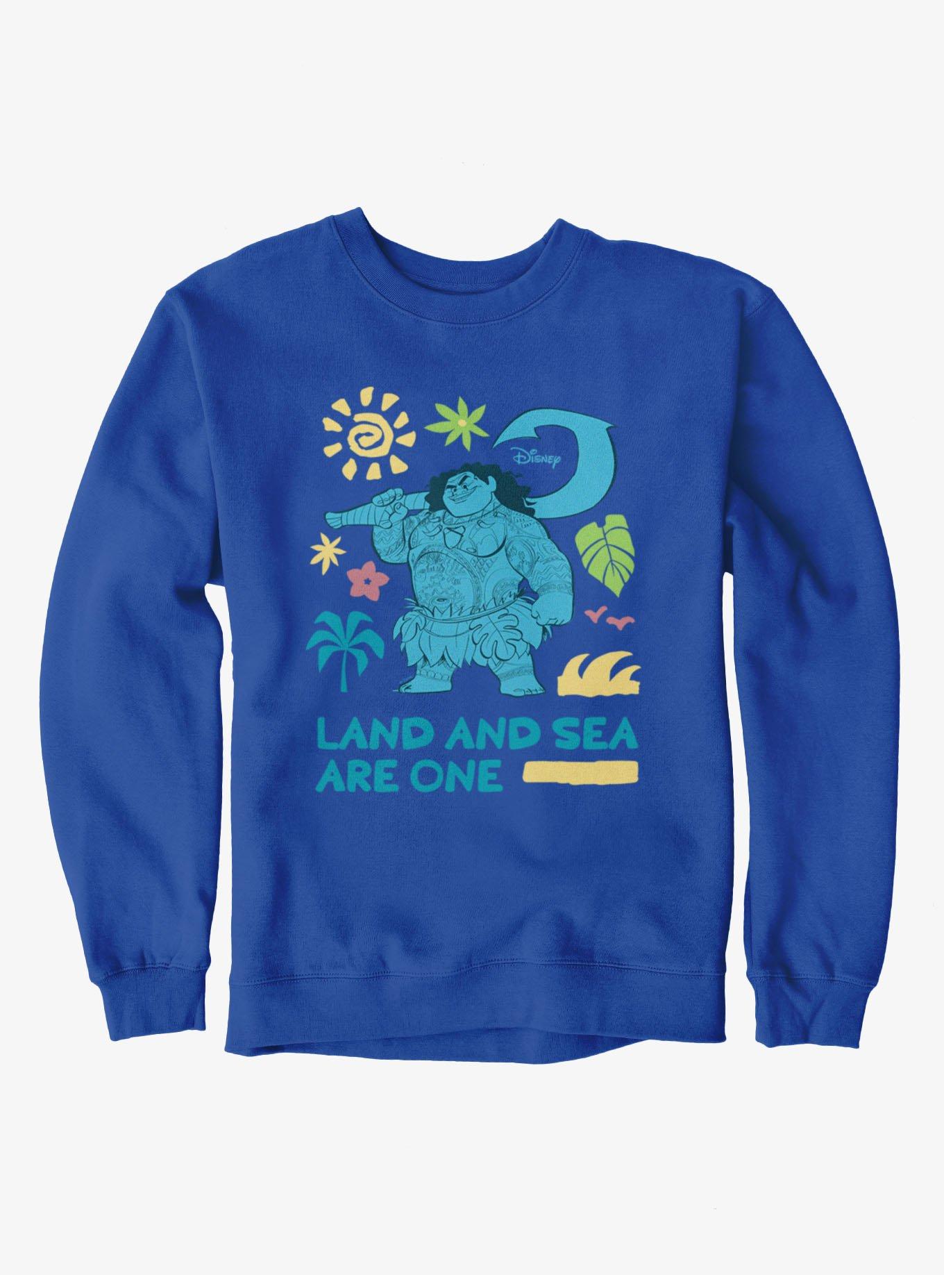 Disney Moana Land And Sea Are One Maui Crew Sweatshirt, , hi-res
