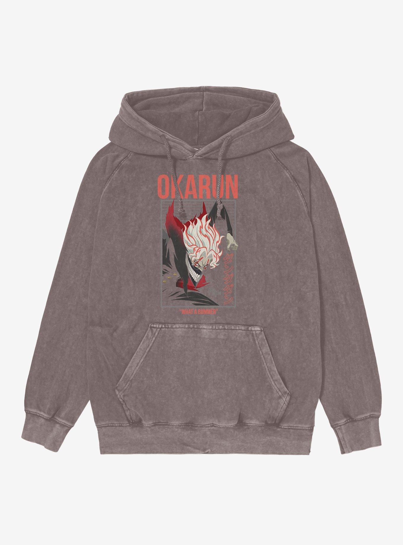 Dandadan Okarun What A Bummer Mineral Wash Hoodie, , hi-res