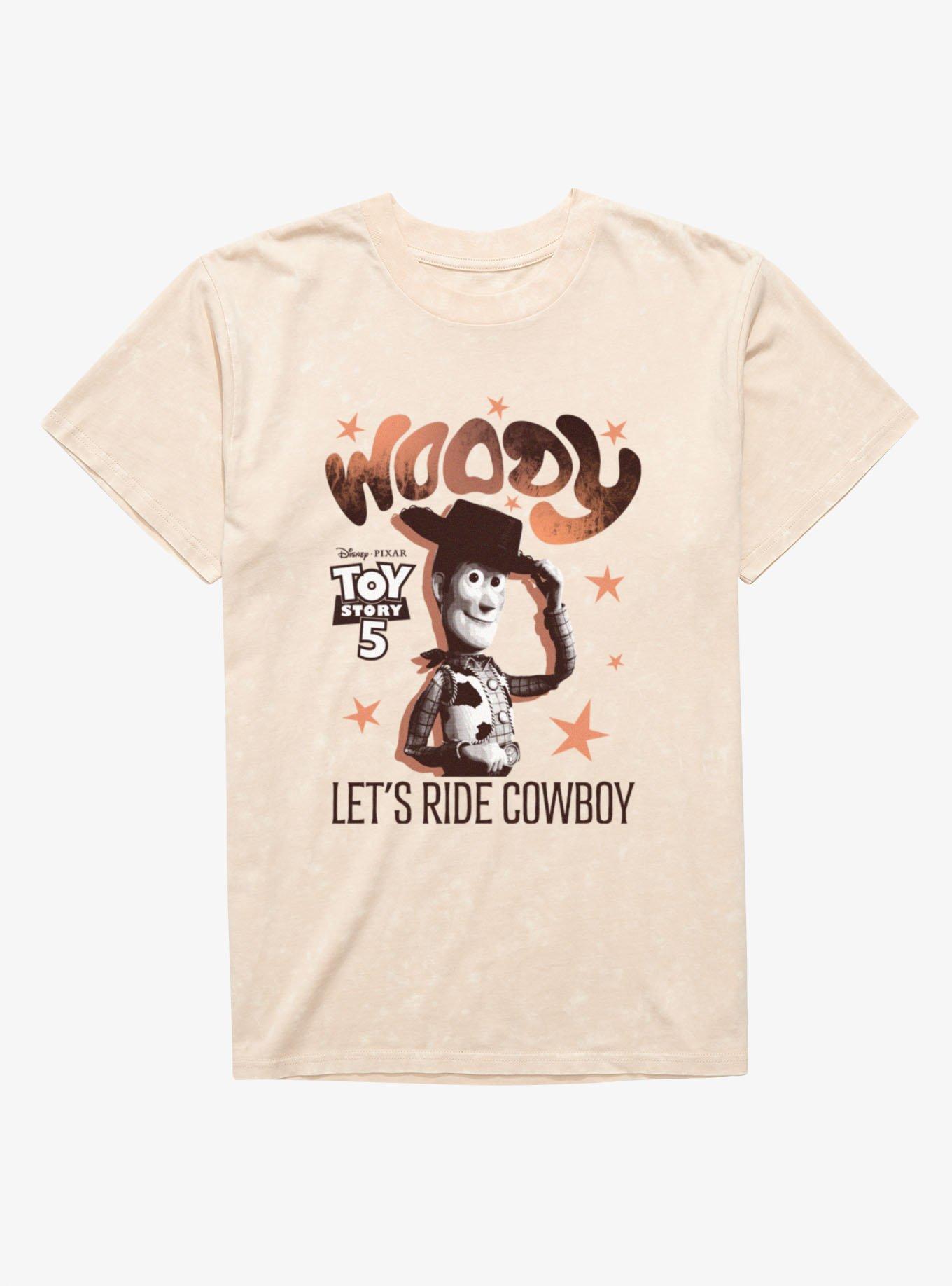 Disney Pixar Toy Story 5 Movie Woody Lets Ride Cowboy T-Shirt , , hi-res