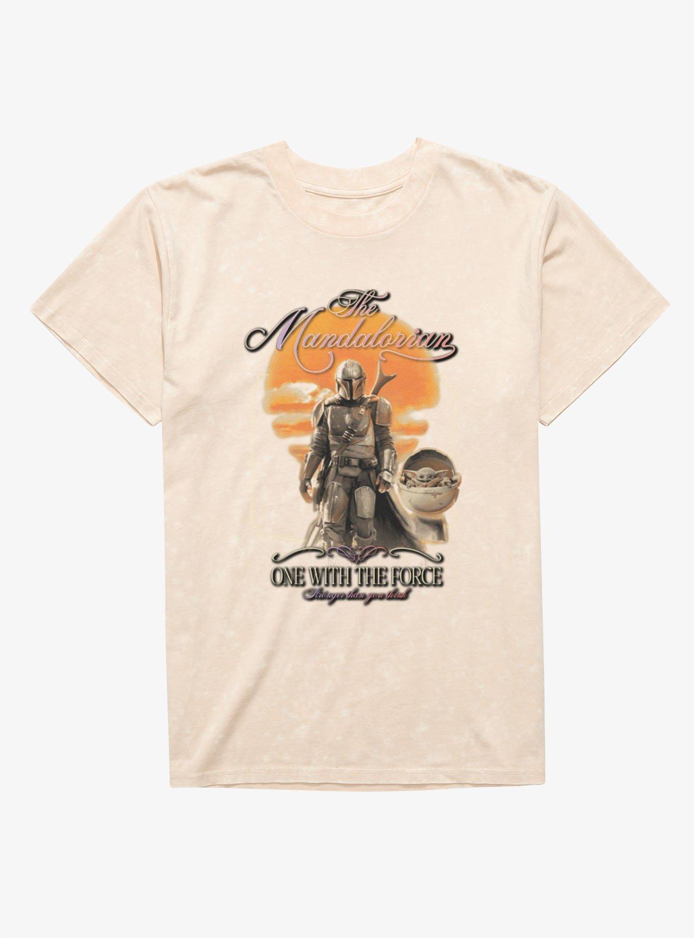 Star Wars The Mandalorian One With The Force Western Poster Mineral Wash T-Shirt, , hi-res