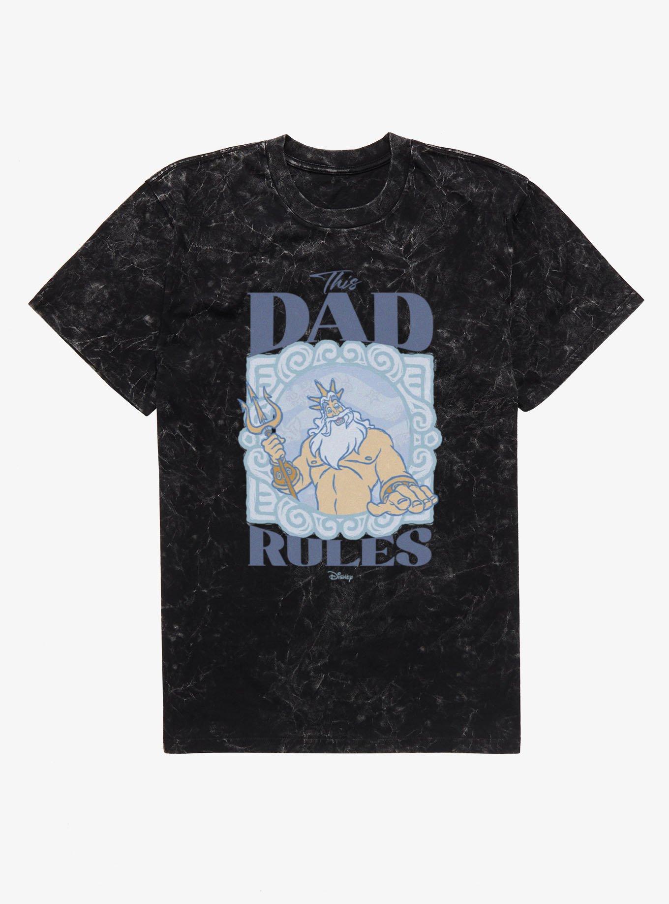 Disney The Little Mermaid This Dad Rules Mineral Wash T-Shirt, , hi-res