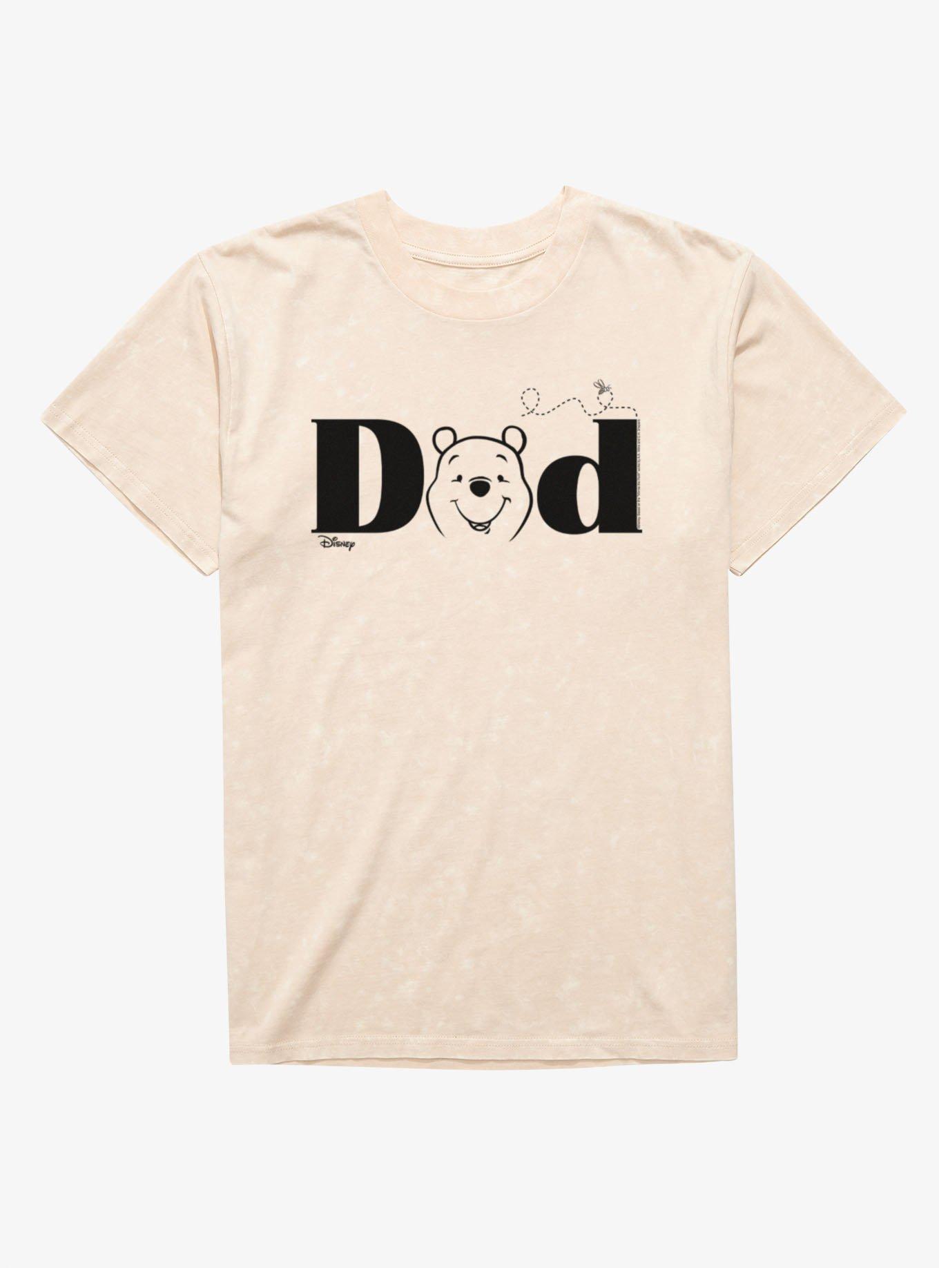 Disney Winnie The Pooh Dad Face Text Mineral Wash T-Shirt, , hi-res