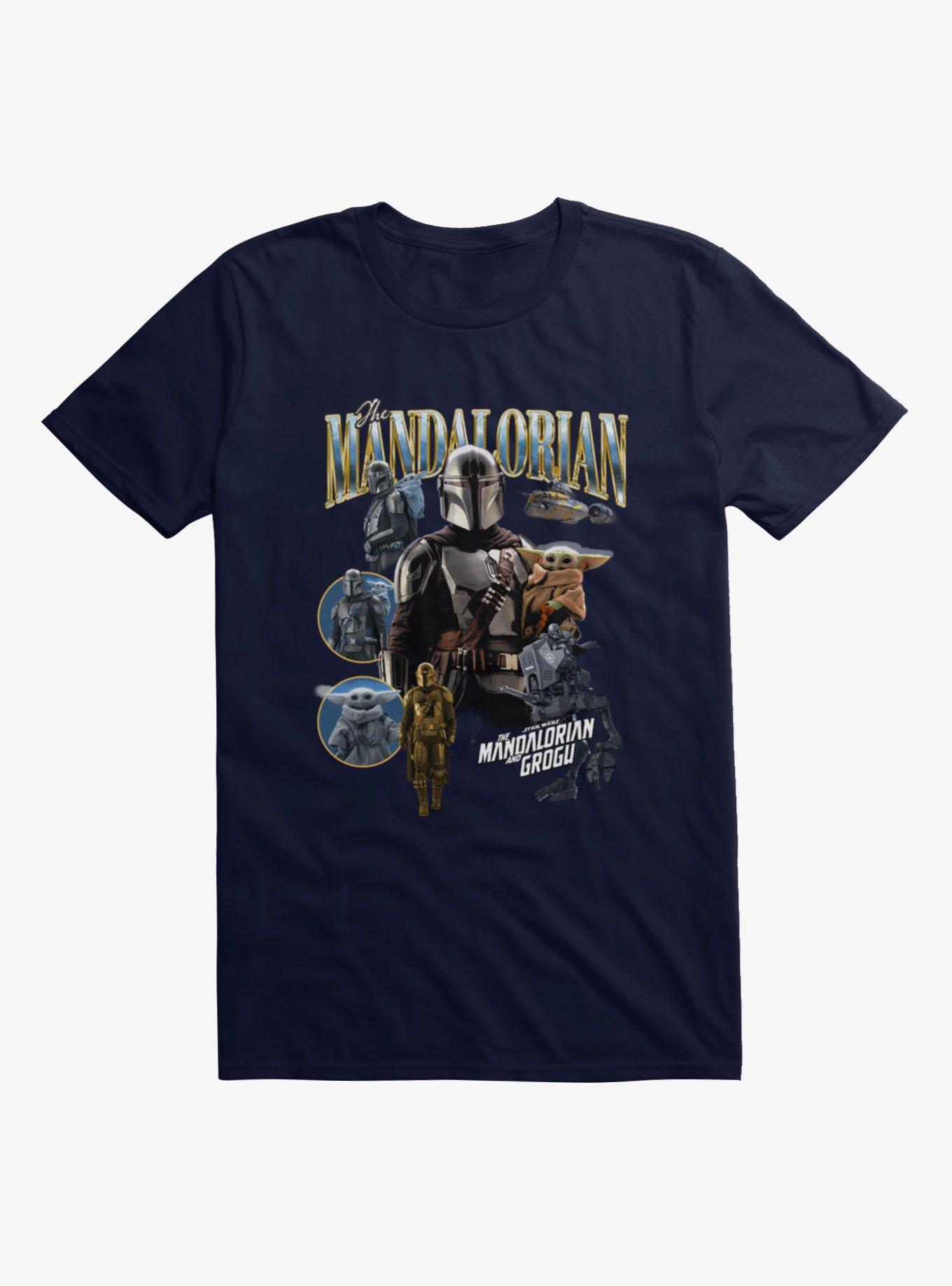 Star Wars The Mandalorian And Grogu Western Collage Man Of Beskar Steel T-Shirt, , hi-res