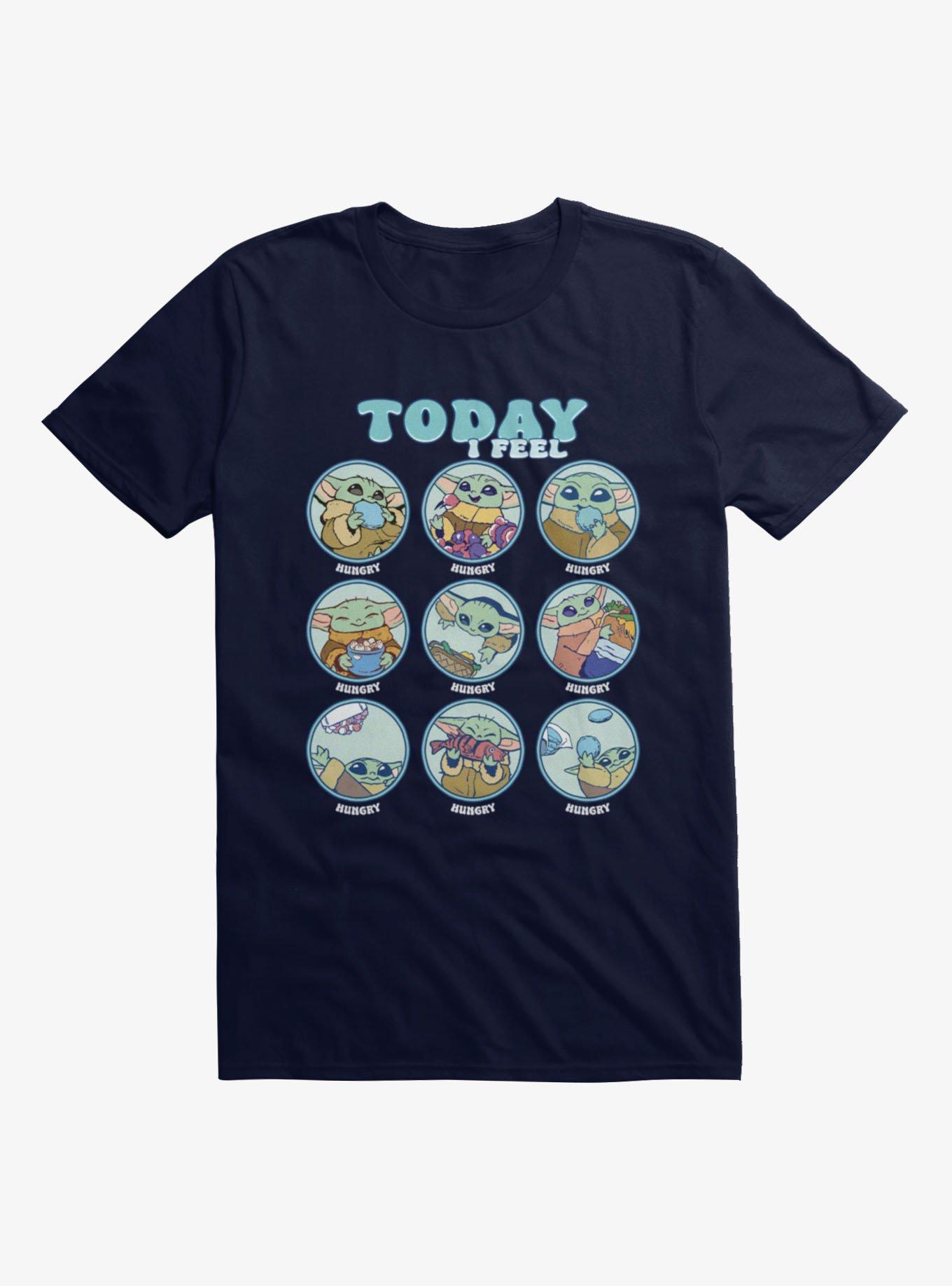 Star Wars The Mandalorian And Grogu Today I Feel Hungry Cute Eating T-Shirt, , hi-res