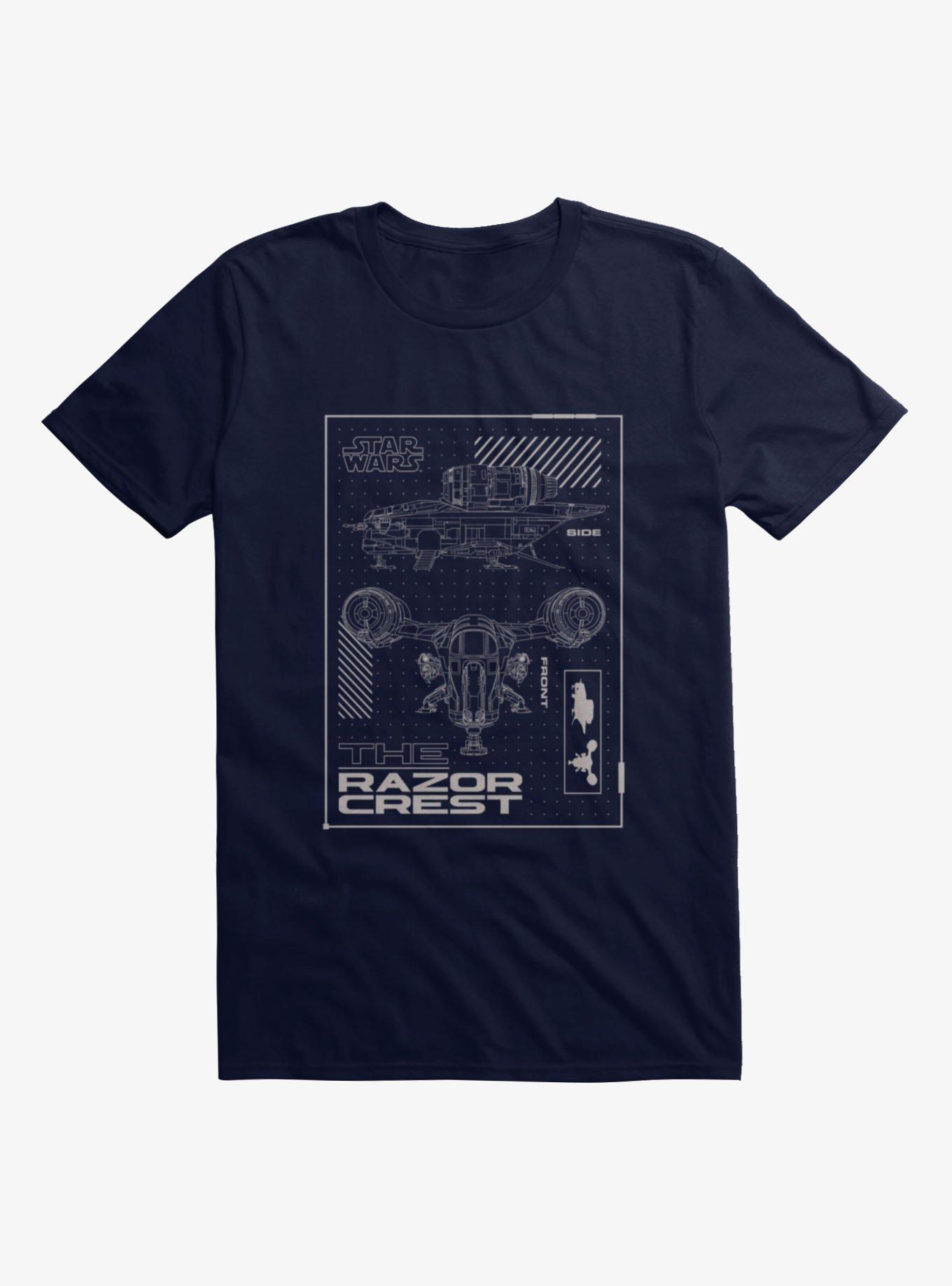 Star Wars Razor Crest Schematic Layouts T-Shirt