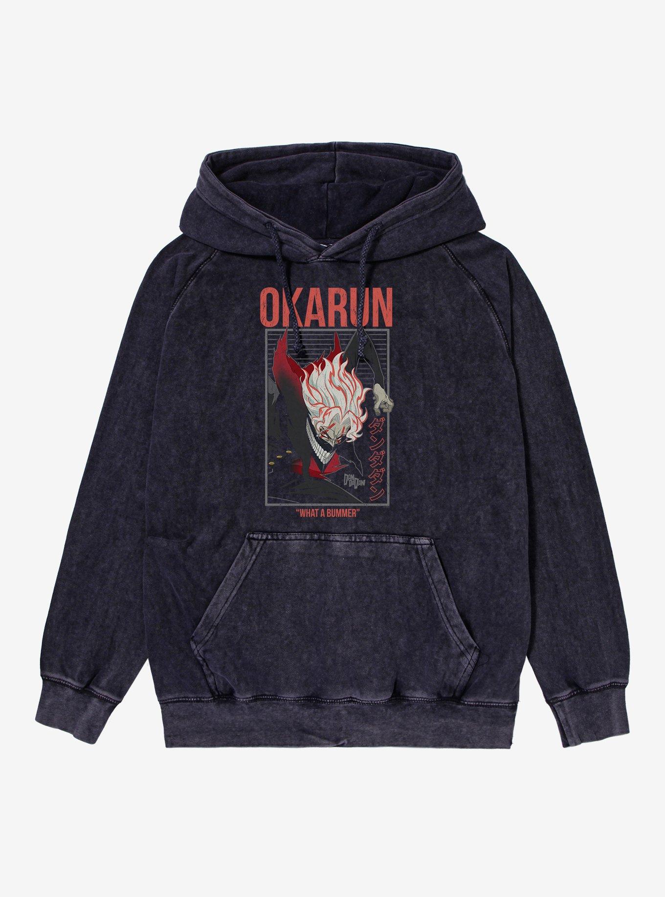 Dandadan Okarun What A Bummer Mineral Wash Hoodie, , hi-res