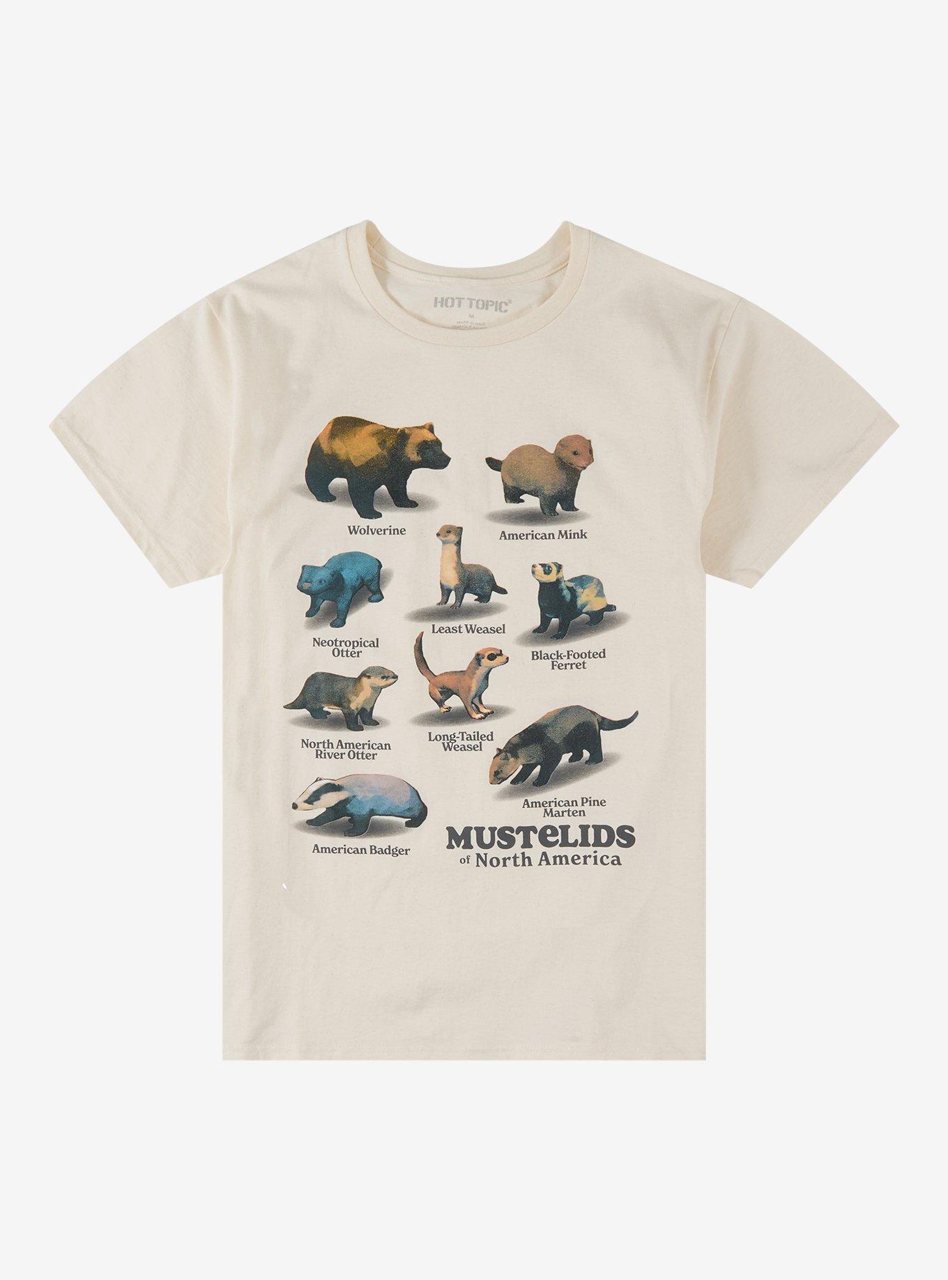 Mustelids Of North America T-Shirt, , hi-res